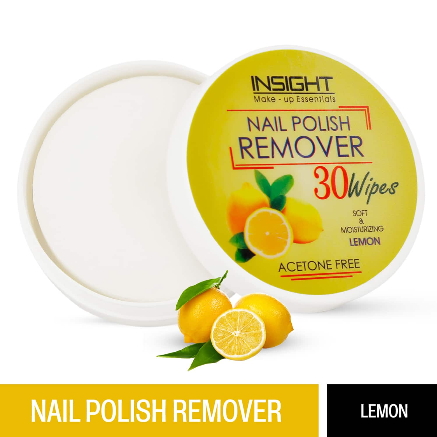 Insight Cosmetics | Insight Cosmetics Lemon Nail Polish Wipes (30 Pcs)