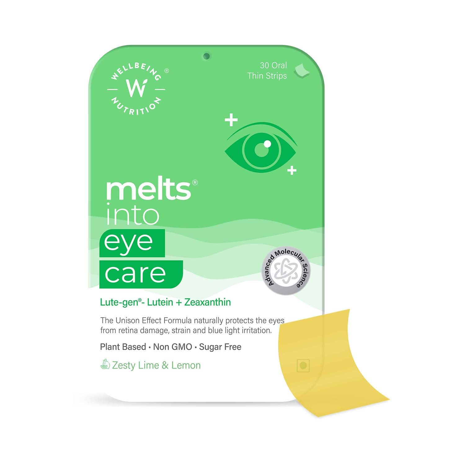 Wellbeing Nutrition | Wellbeing Nutrition Melts Eye Care Vitamins with Lute-gen (Lutein + Zeaxanthin), Bilberry, Beetroot (30 Strips)