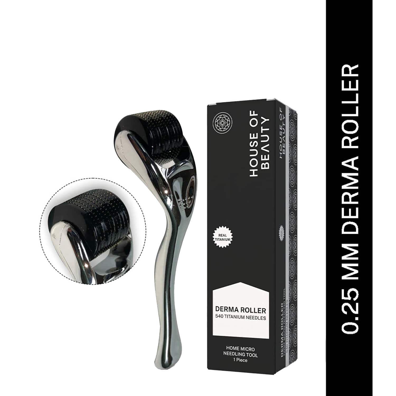 House of Beauty | House of Beauty Derma Roller 0.25mm For Boosting Collagen, Fades Dark Spots & Acne Scars (1 Pc)