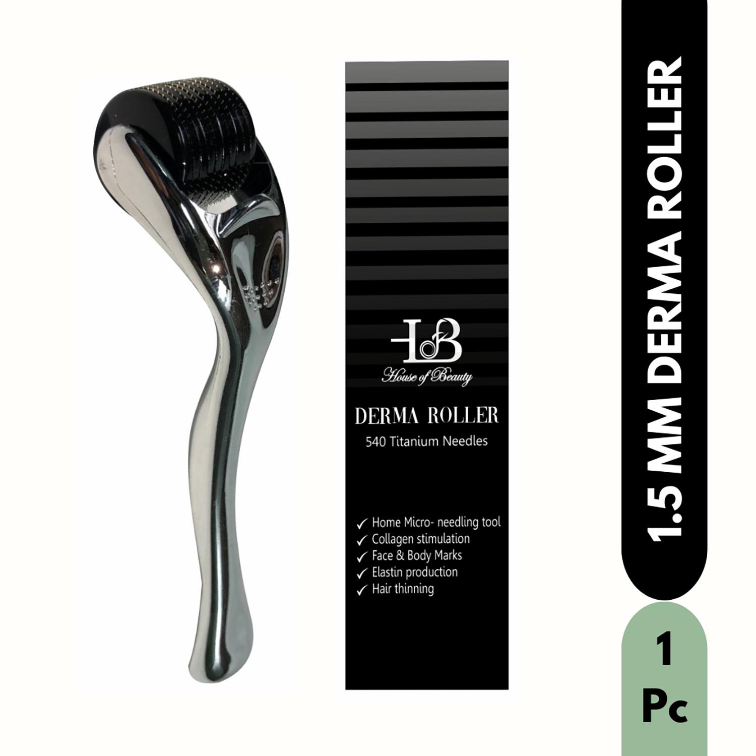 House of Beauty | House of Beauty Derma Roller 1.50mm For Home Use, Improves Hair Growth,Remove Stretchmarks (1 Pc)