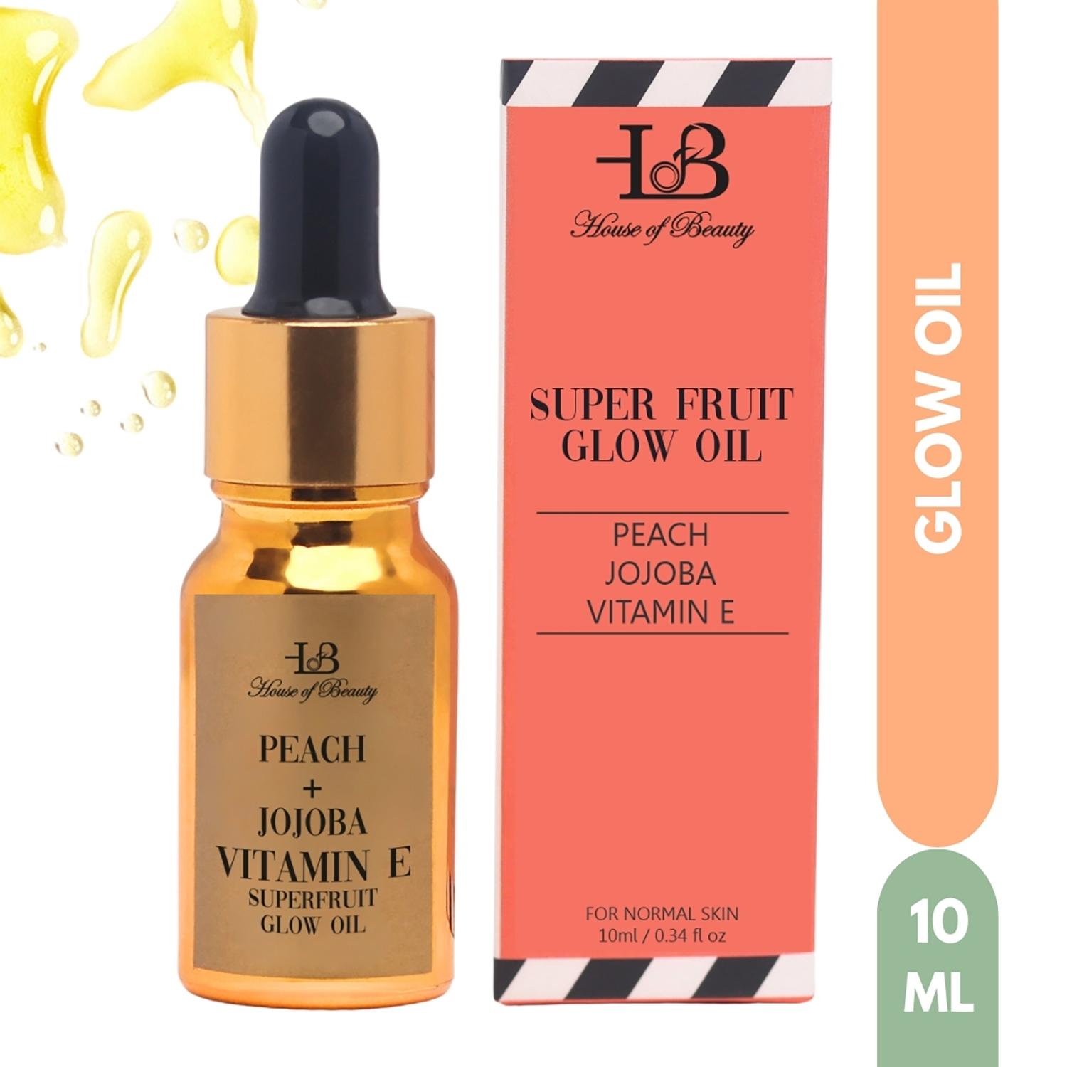 House of Beauty | House of Beauty Super Fruit Glow Oil W/T Peach+Jojoba-All Skin Type For Massage & Primer (10 ml)