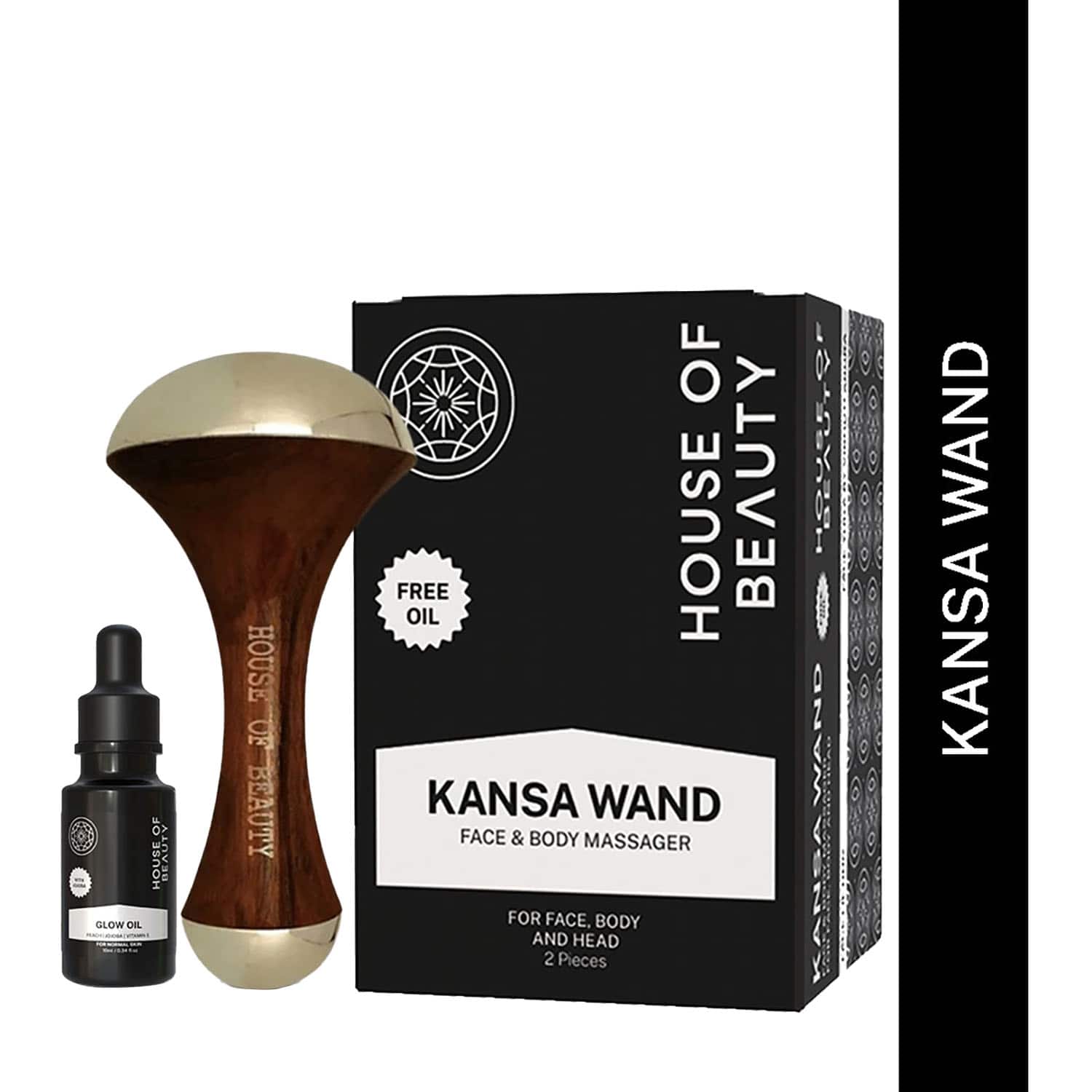 House of Beauty | House of Beauty Kansa Wand Balances Skin Ph, Dosha, Chakra & Improves Blood Circulation (2 Pc)