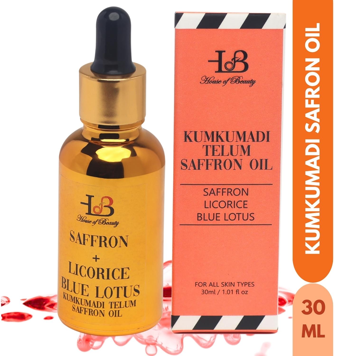 House of Beauty | House of Beauty Kumkumadi Oil With Pure Kesar For Dark, Pigmented Skin, Delays Aging Sign (30 ml)