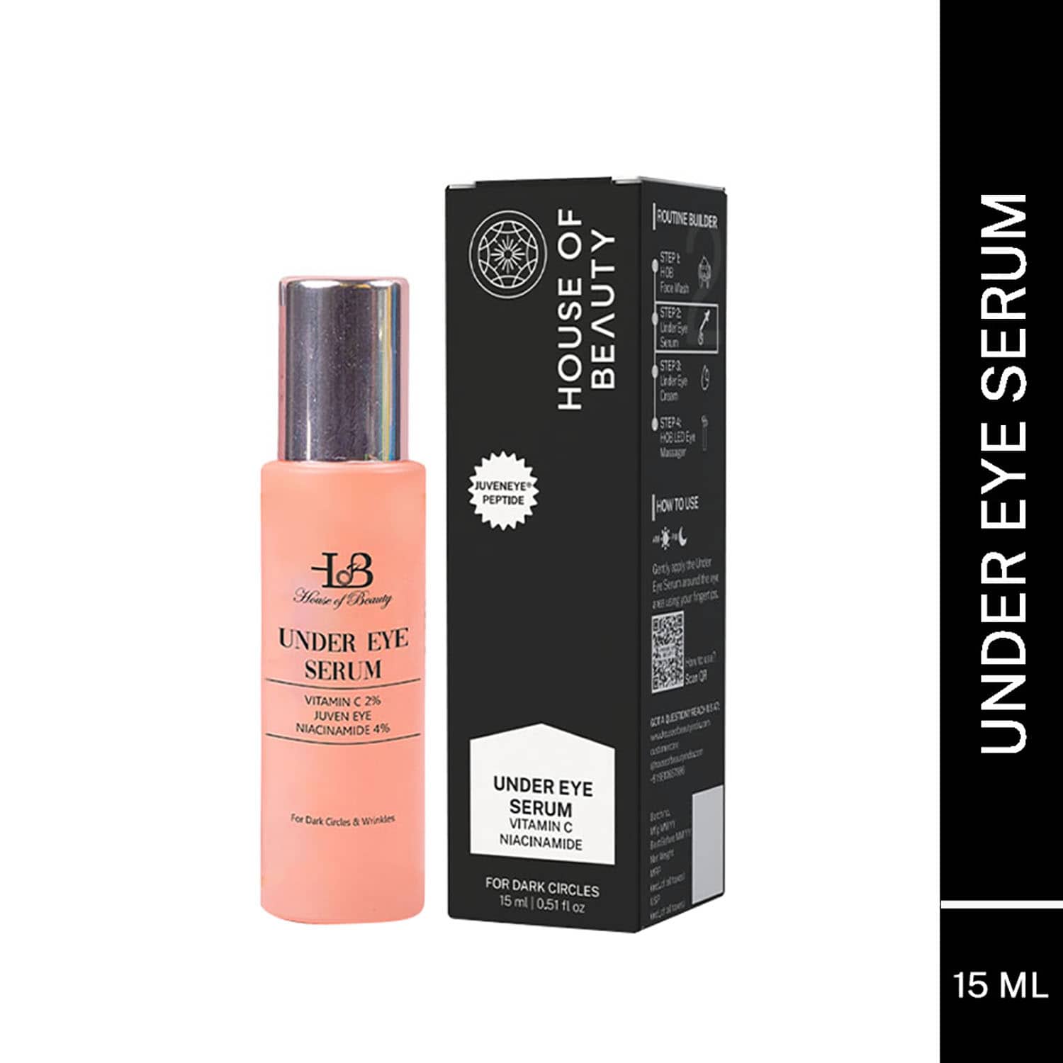 House of Beauty | House of Beauty Under Eye Serum For Dark Circles & Hydrating Undereyes W/T Niacin & Vit-C (15 ml)