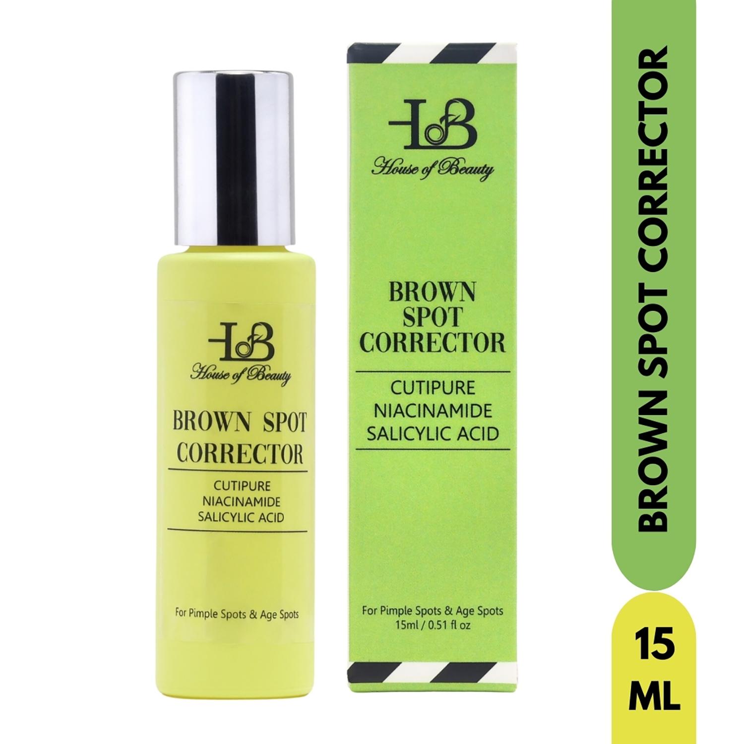 House of Beauty | House of Beauty Brown Spot Corrector For Uneven Skin, Melasma, Acne W/T Salicylic, Niacin (15 ml)