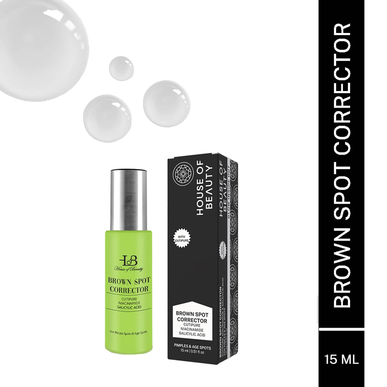 House of Beauty | House of Beauty Brown Spot Corrector For Uneven Skin, Melasma, Acne W/T Salicylic, Niacin (15 ml)
