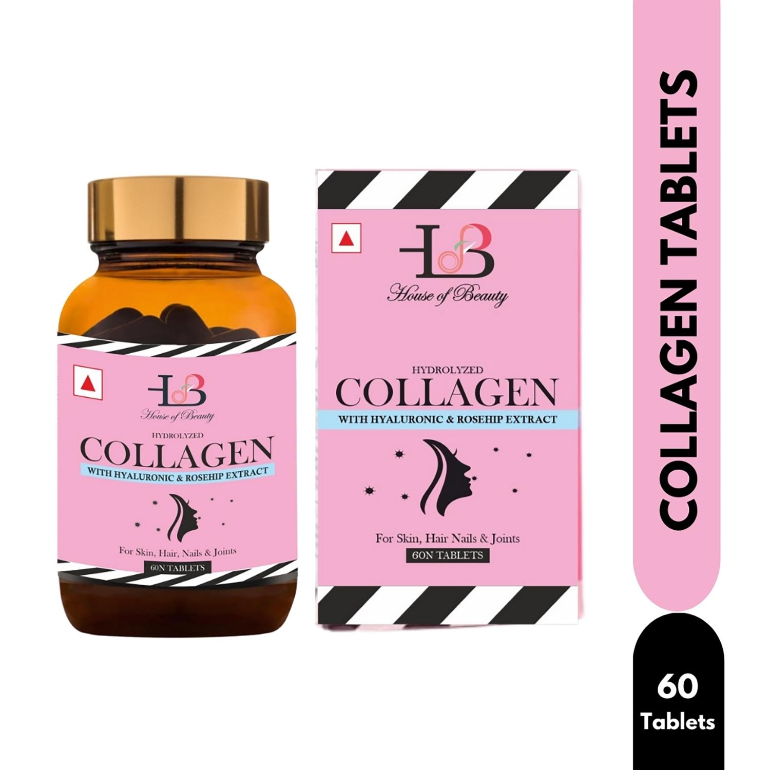 House of Beauty | House of Beauty Collagen Tablets For Tightening, Glowing, Brightening & Spotless Skin (60 Pcs)