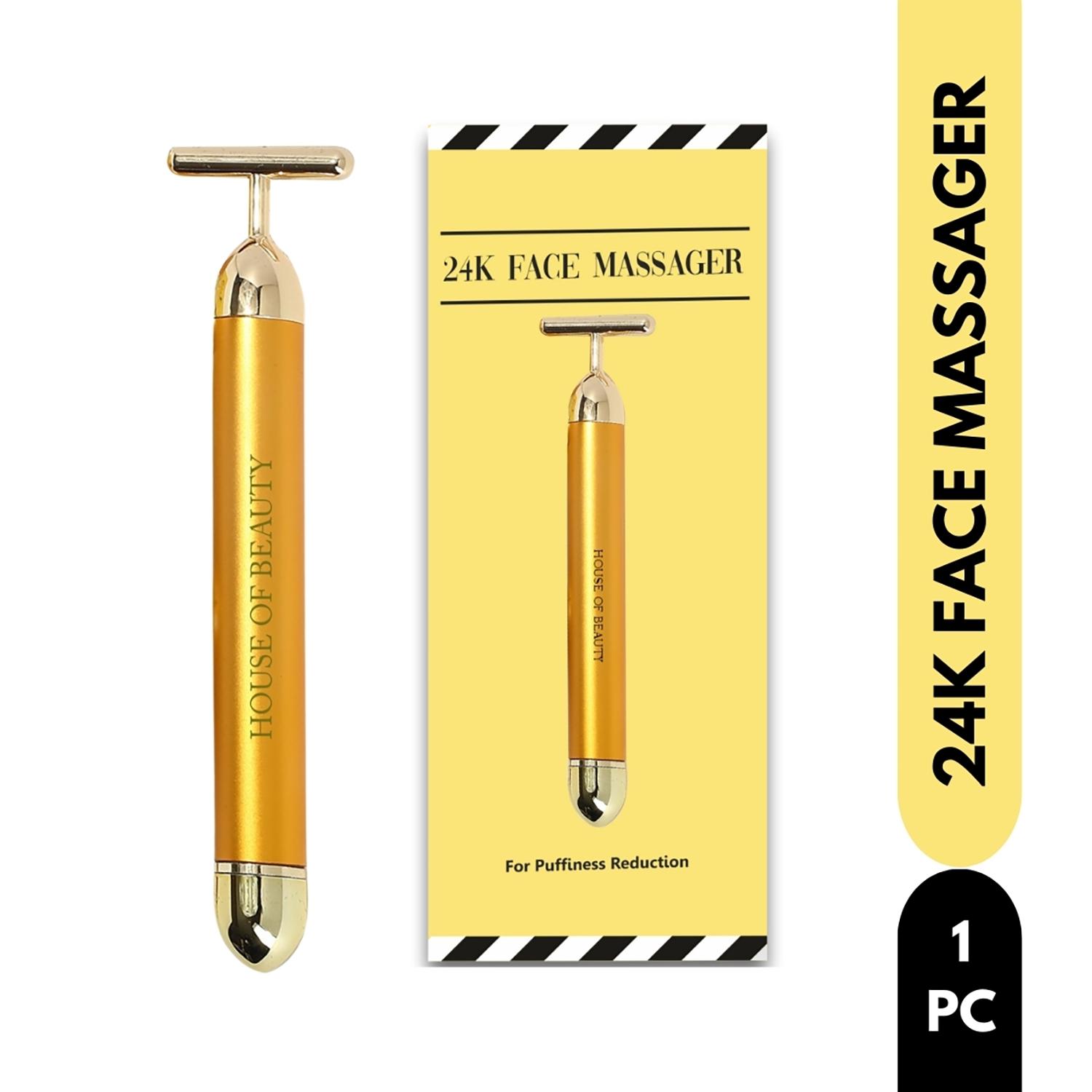 House of Beauty | House of Beauty 24K Face Massager Single For Undereye Puffiness, Dark Circles, Tightening (1 Pc)