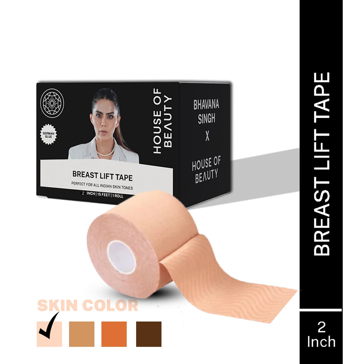 House of Beauty | House of Beauty Breast Tape 5.08 cm for Natural Lift & Body Tape Coverage Skin Colour (1 pc)