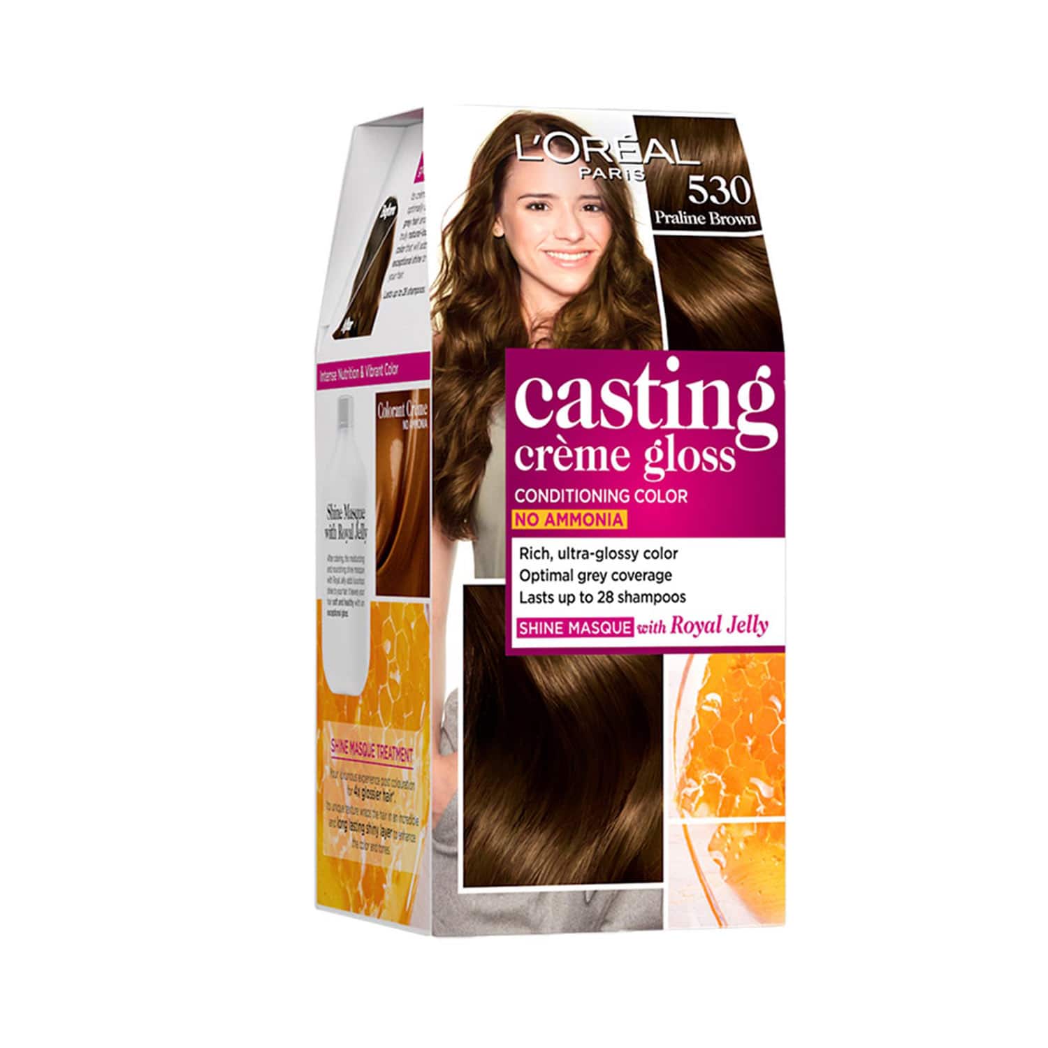 L'Oreal Paris | L'Oreal Paris Casting Creme Gloss Hair Color - 530 Praline Brown (87.5g+72ml)