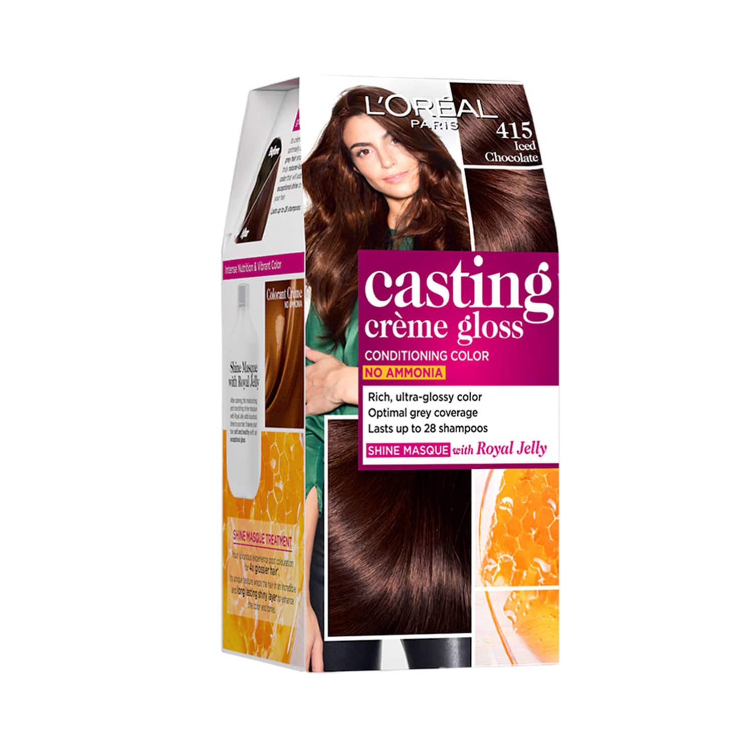 L'Oreal Paris | L'Oreal Paris Casting Creme Gloss Hair Color - 415 Iced Chocolate (87.5g+72ml)