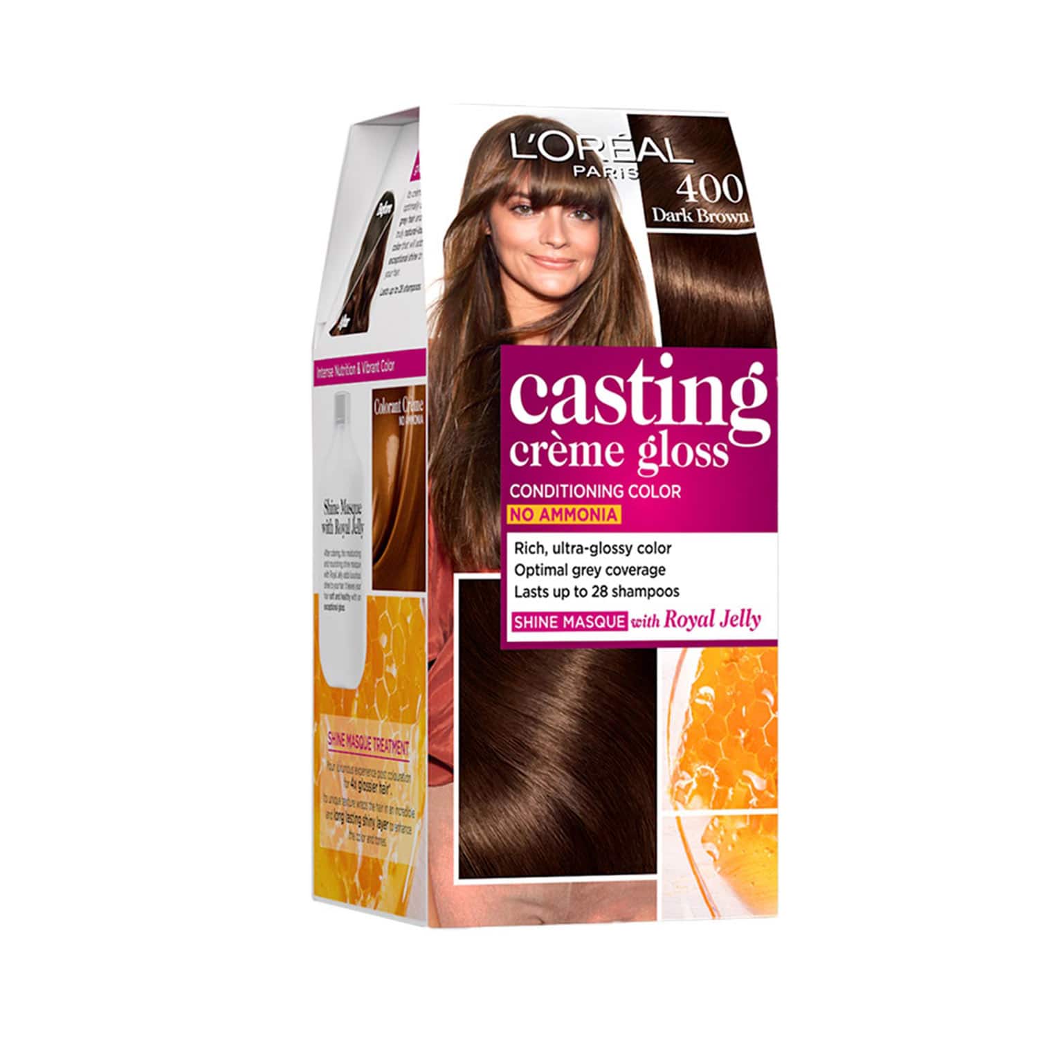 L'Oreal Paris | L'Oreal Paris Casting Creme Gloss Hair Color - 400 Dark Brown (87.5g+72ml)