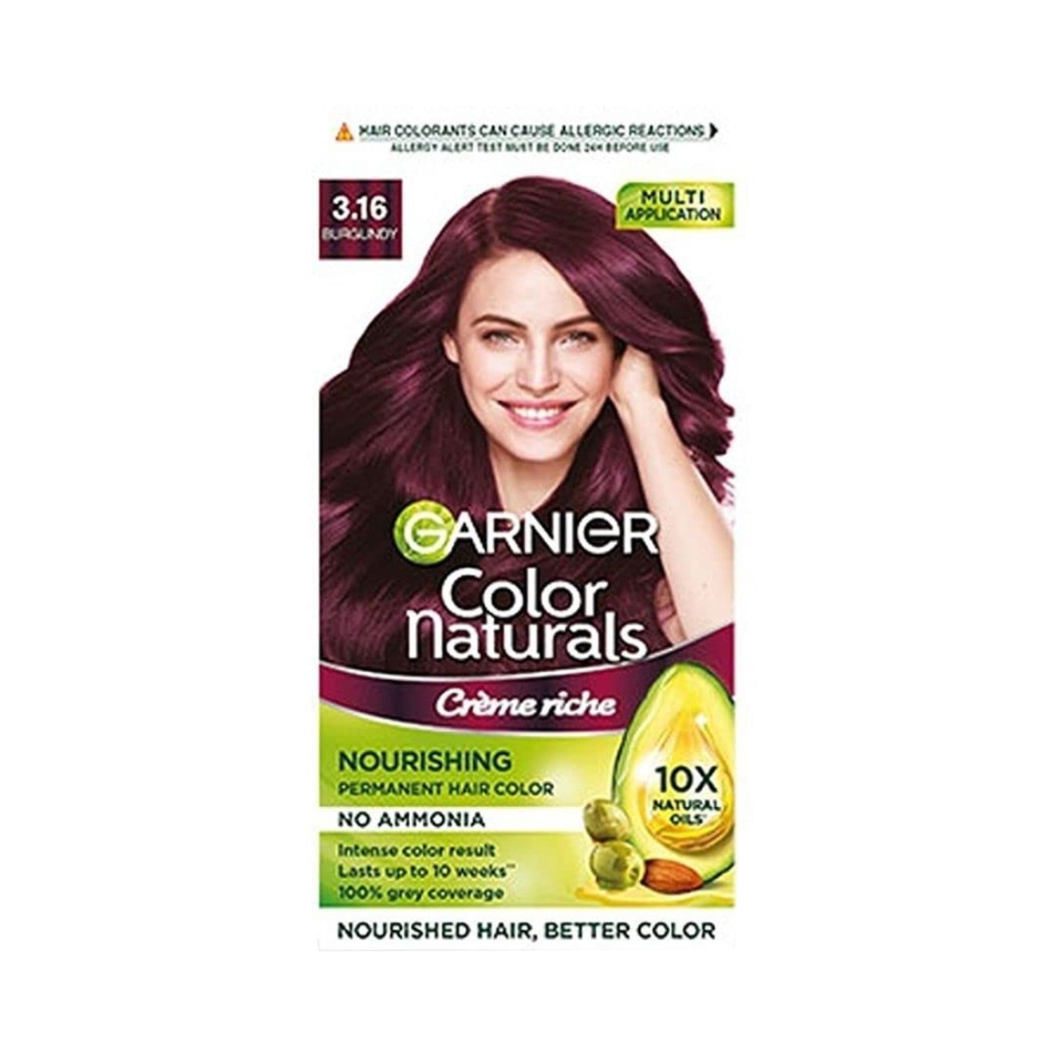 Garnier | Garnier Color Naturals Creme Hair Color - 3.16 Burgundy (70ml+60g)