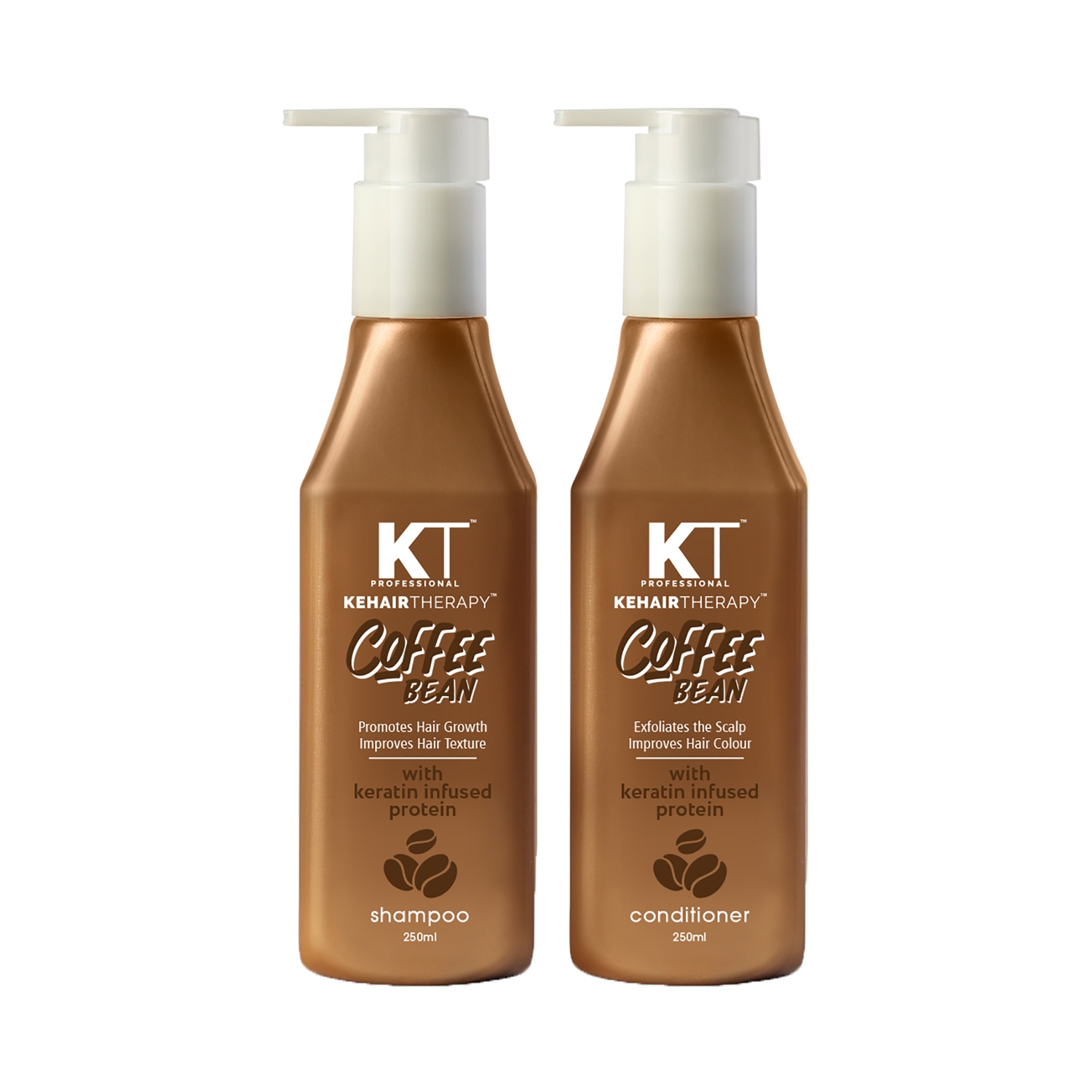 KT Professional Coffee Bean Shampoo & Conditioner Combo - (2Pcs)