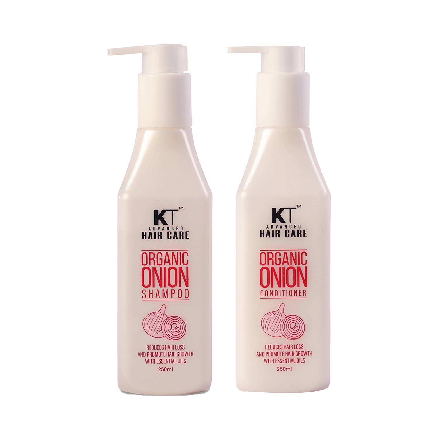 KT Professional Organic Onion Shampoo & Conditioner Combo - (2Pcs)