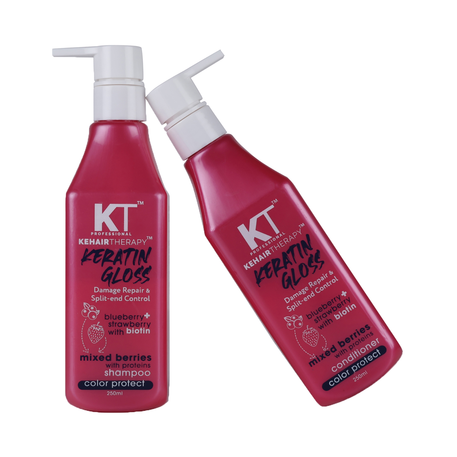KT Professional | KT Professional Keratin Gloss Shampoo & Conditioner Combo - (2Pcs)