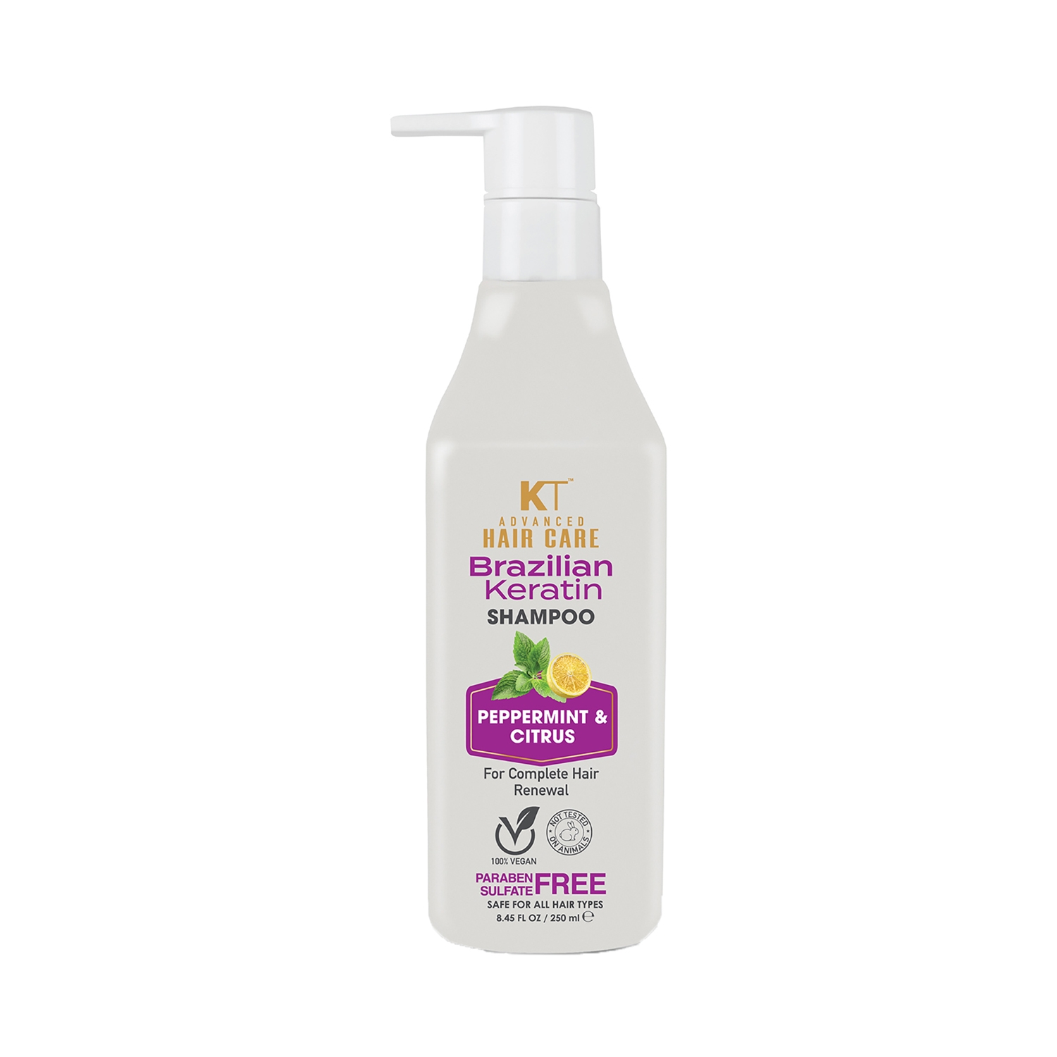 KT Professional Advanced Hair Care Brazilian Keratin Shampoo (250ml)