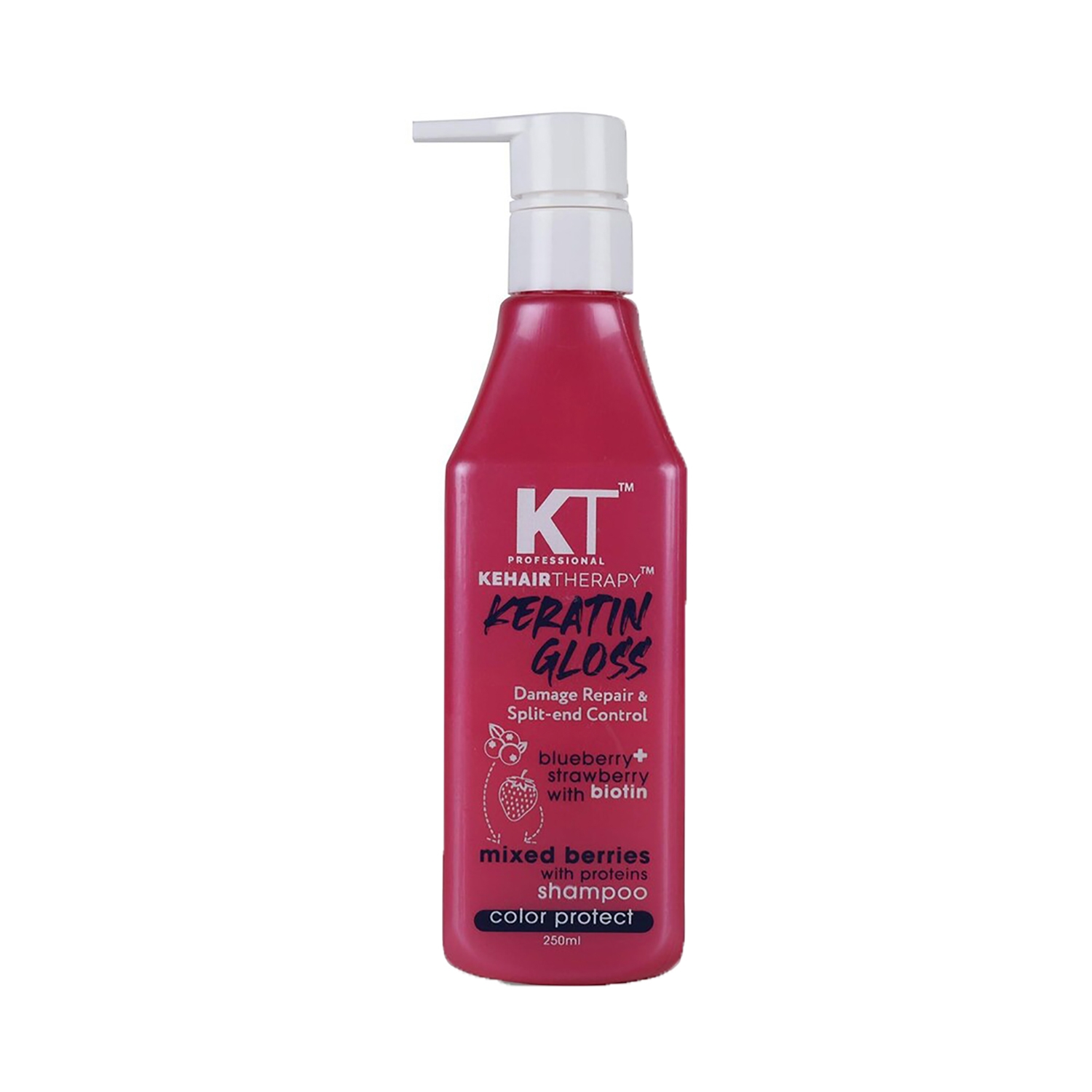 KT Professional Keratin Gloss Damage Repair & Split End Control Shampoo (250ml)