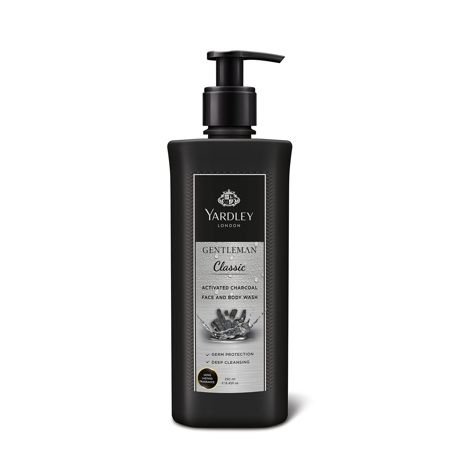 Yardley London | Yardley London Gentleman Classic, Activated charcoal Face and Body Wash (250ml)