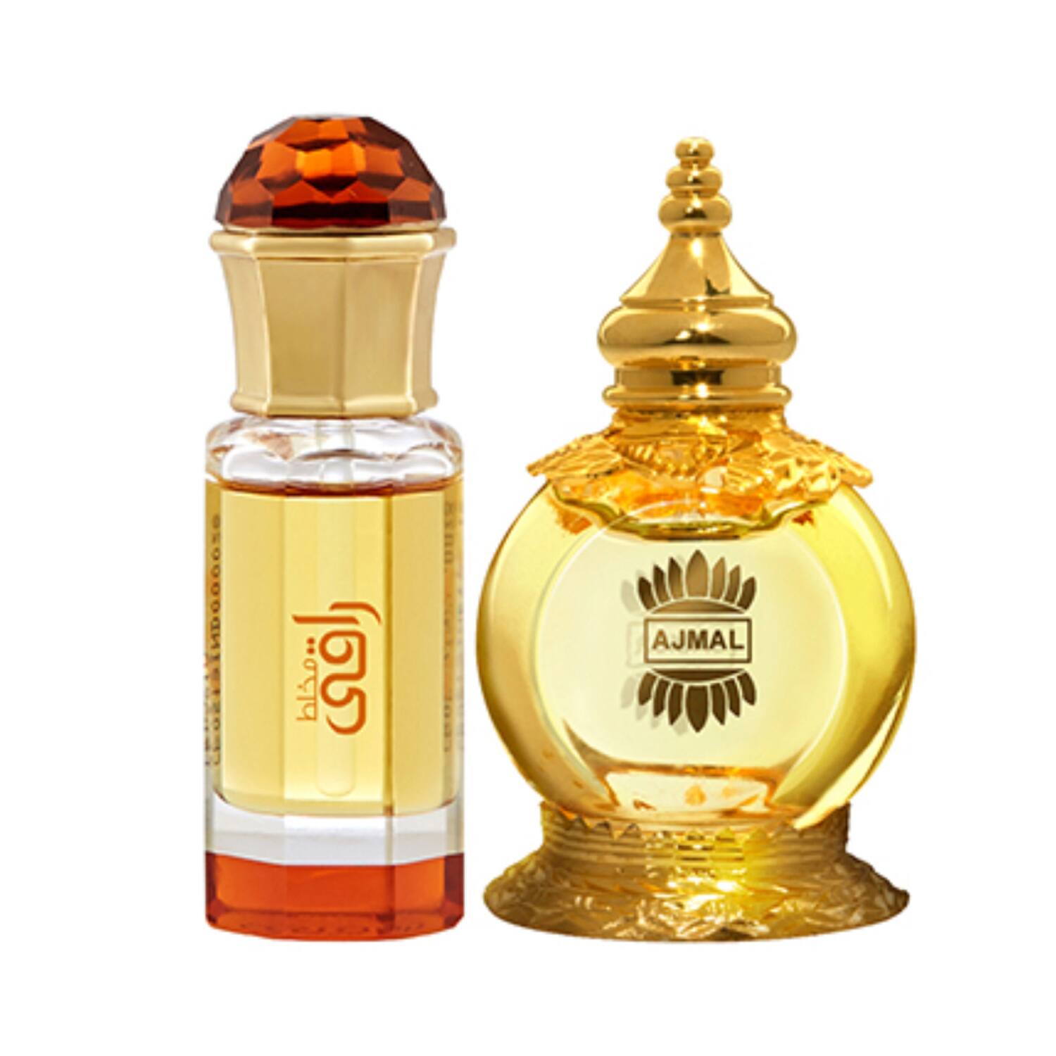 Ajmal | Ajmal Aura Floral Fruity Attar And Mukhallat AL Wafa Oriental Musky Attar - (2Pcs)