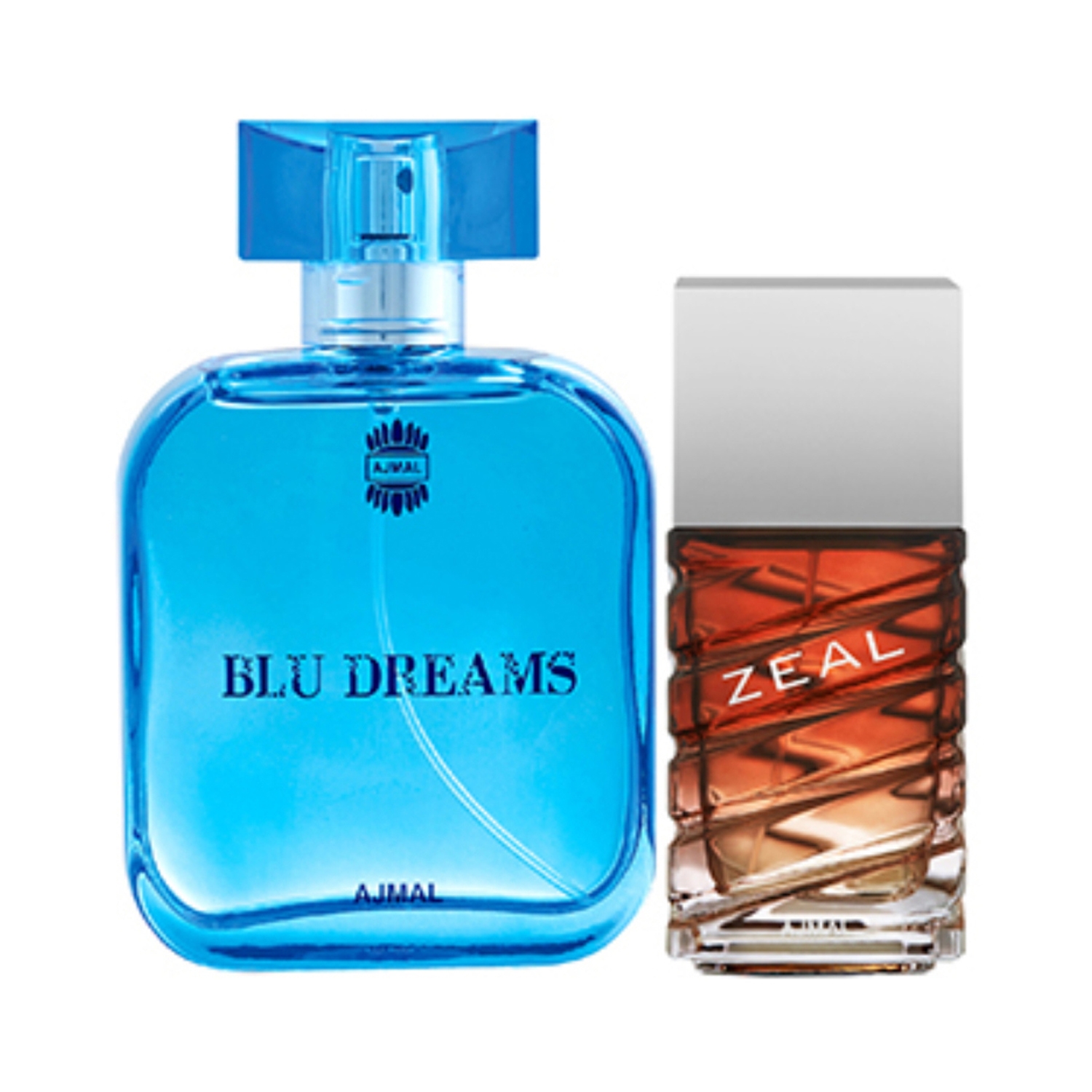 Ajmal Blu Dreams Eau De Parfum Citurs Fruity Perfume And Zeal Eau De Parfum Aquatic Woody Perfume - (2Pcs)
