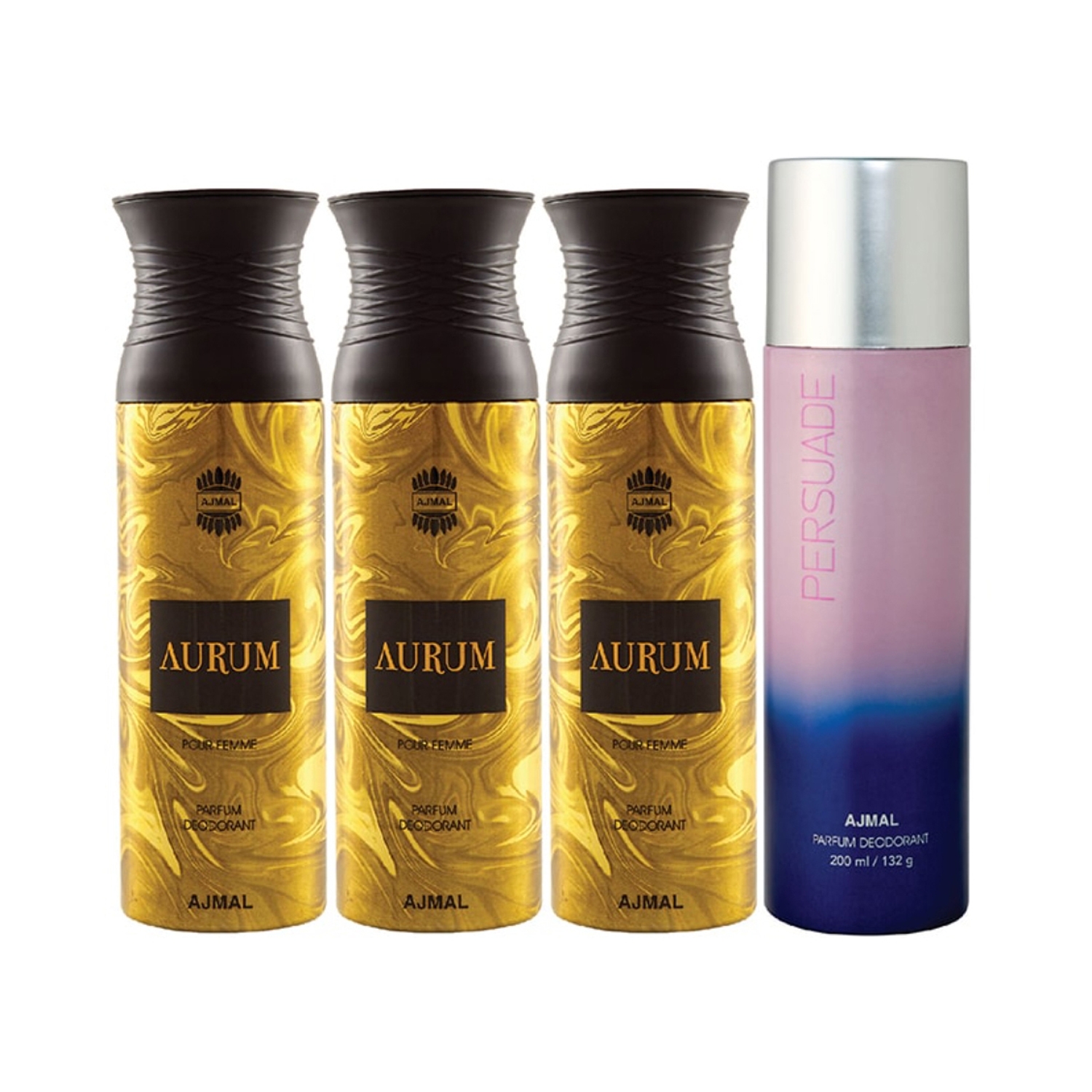 Ajmal | Ajmal 3 Aurum Femme And Persuade Deodorants - (4Pcs)
