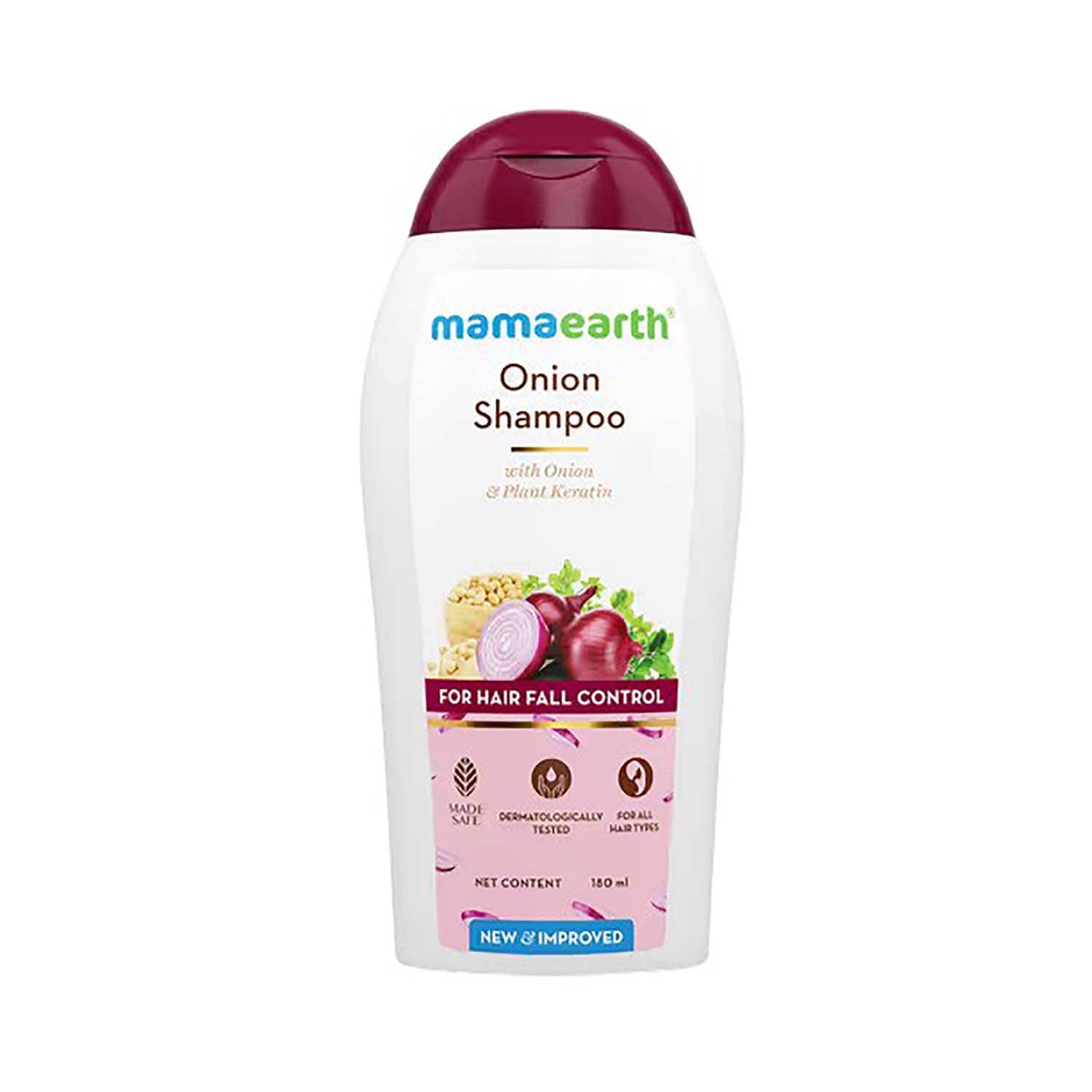Mamaearth | Mamaearth Onion Shampoo with Plant Keratin for Hair Fall Control (180 ml)