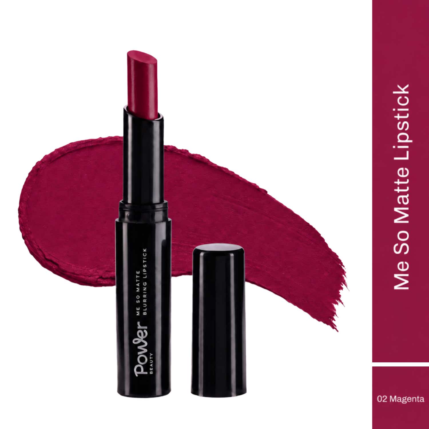 Power Beauty | Power Beauty Me So Matte Blurring Lipstick - 02 Magenta (2.2 g)