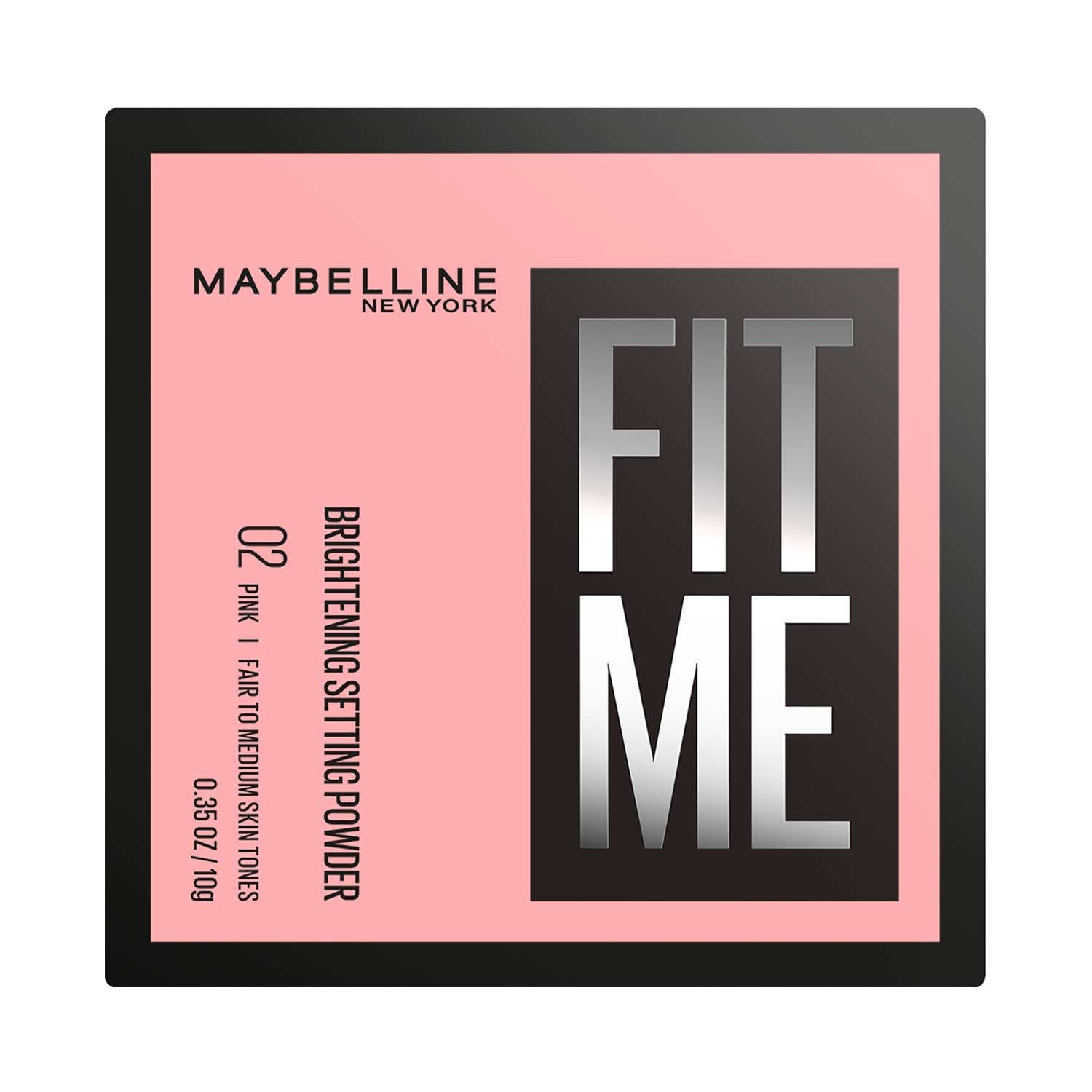 Maybelline New York | Maybelline Fit Me Loose Powder 16H Matte, Brightens & Blures Pores - Brightening Pink - 02 (10 g)