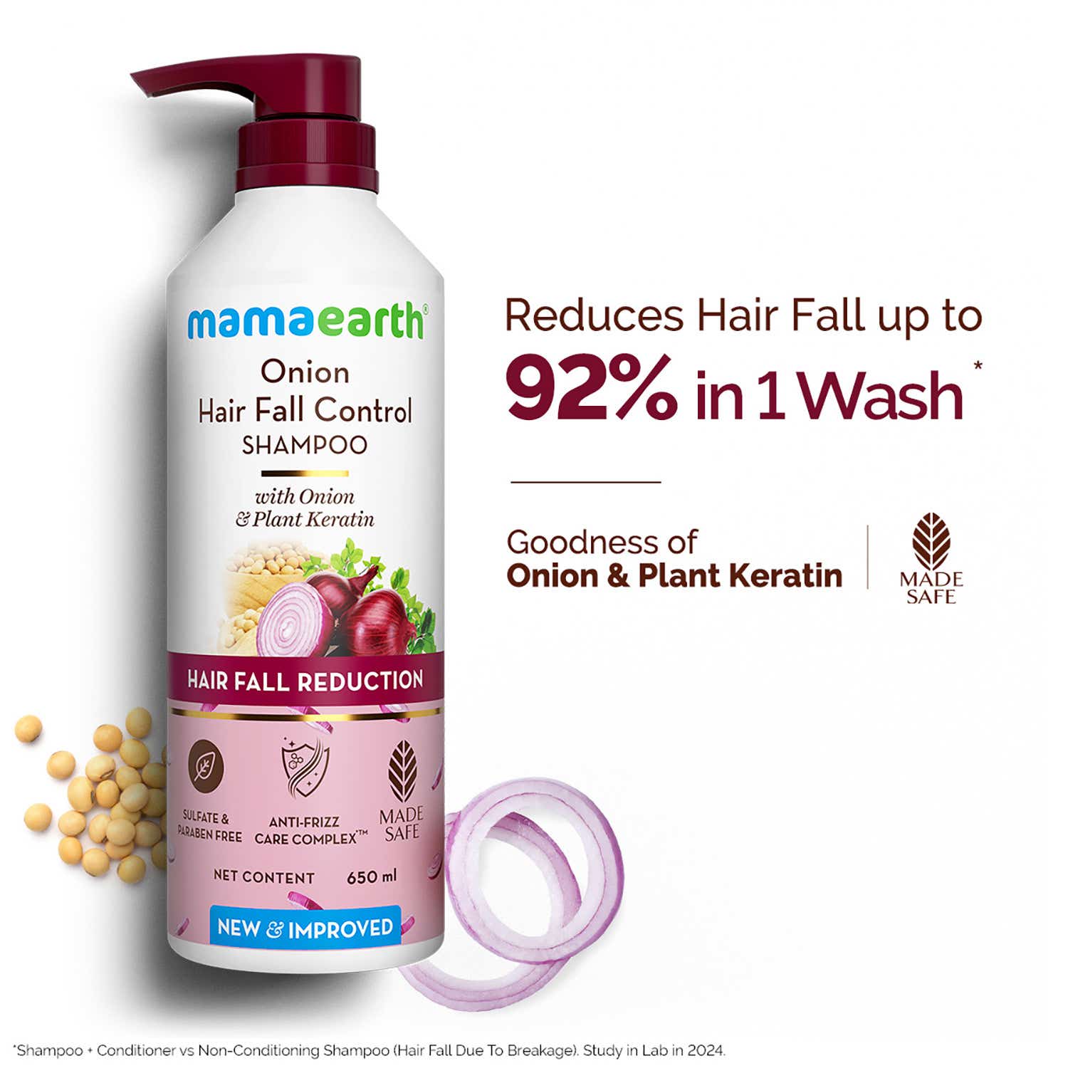 Mamaearth | Mamaearth Onion Shampoo With Onion & Plant Keratin (650ml)