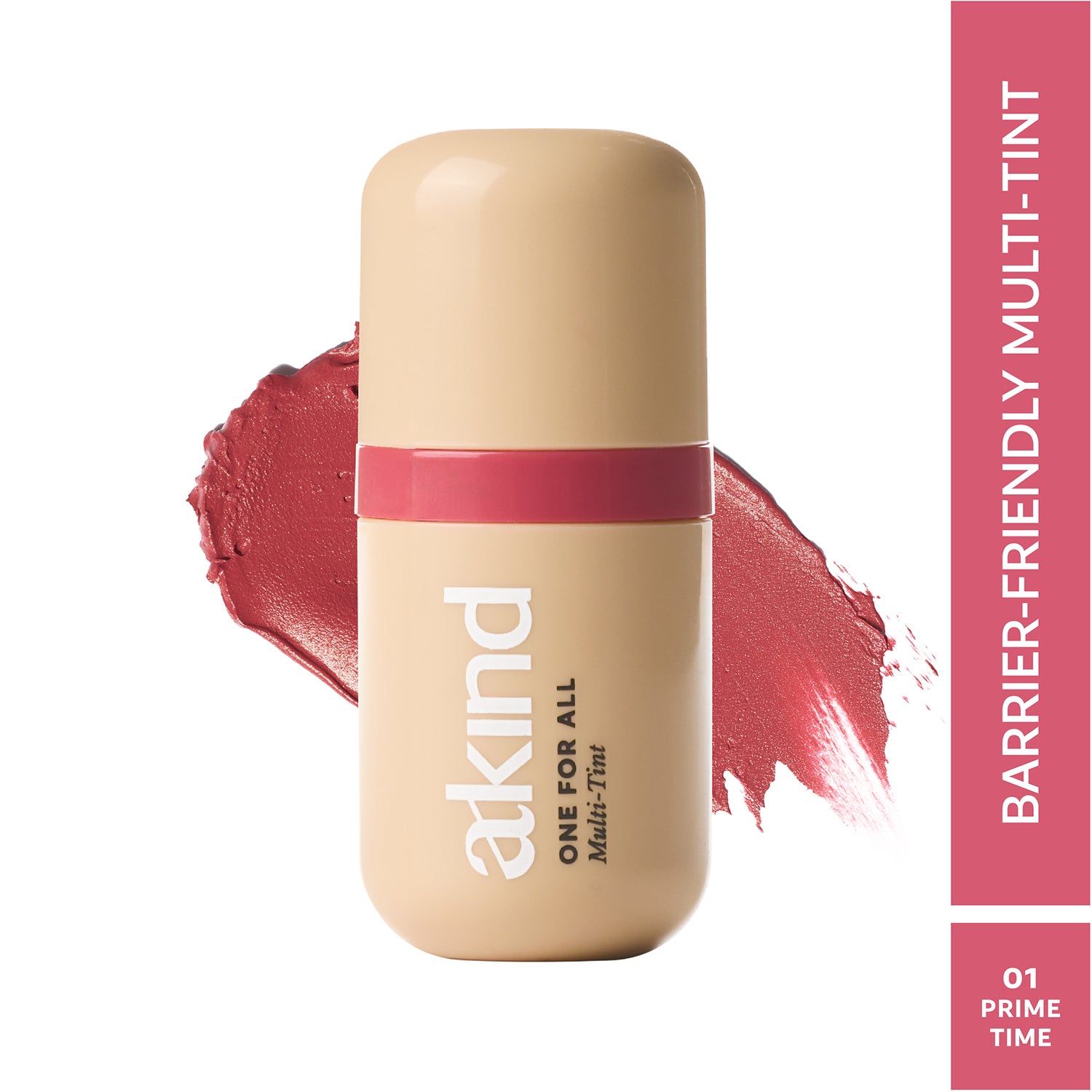 Akind | Akind One For All Multi-Tint - Barrier-Loving Tint for Lips, Cheeks & Eyes - Prime Time (5.5 ml)