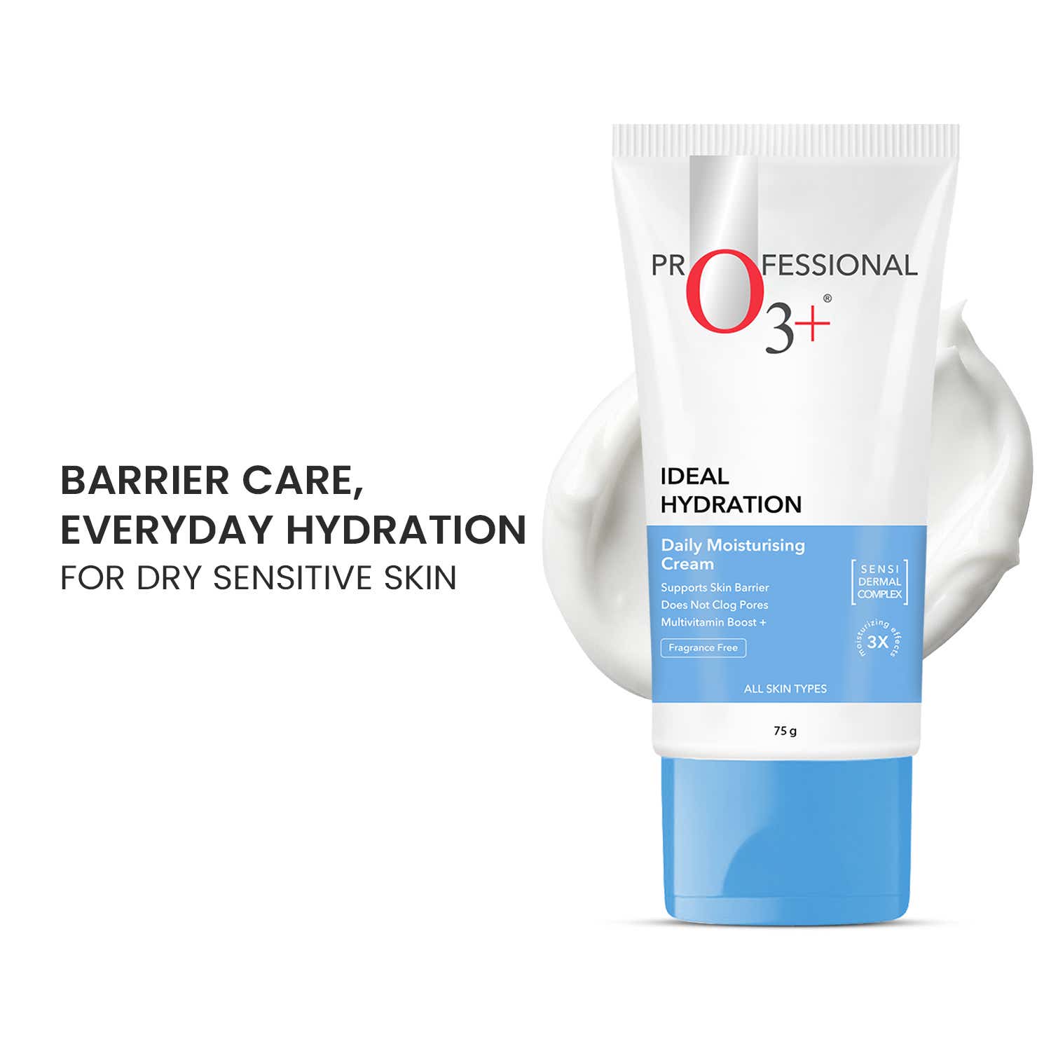 O3+ | O3+ ideal hydration moisturisation with Hyaluronic acid for barrier repair (75 g)