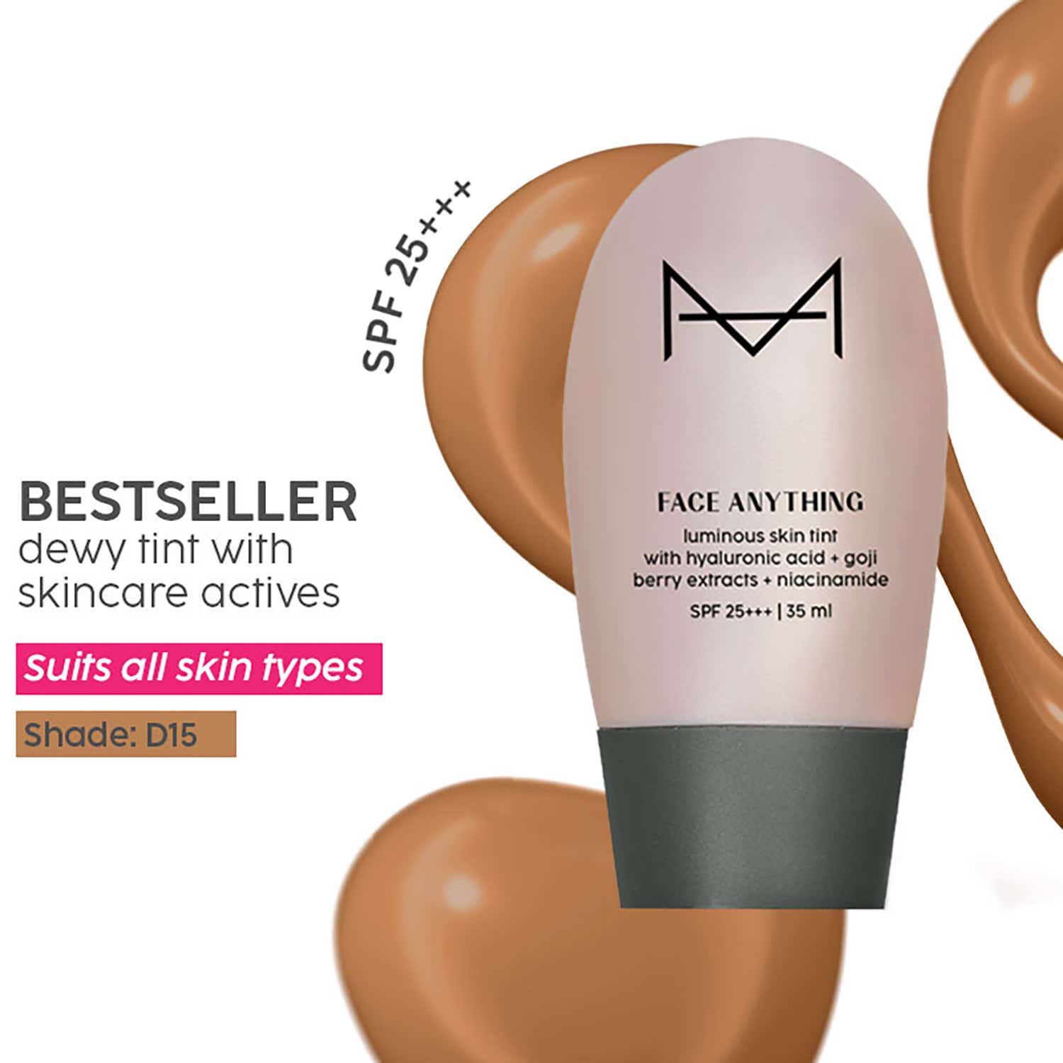 HOUSE OF MAKEUP | HOUSE OF MAKEUP Face Anything Luminous Skin Tint - D15 Deep Skin Tone (35 ml)