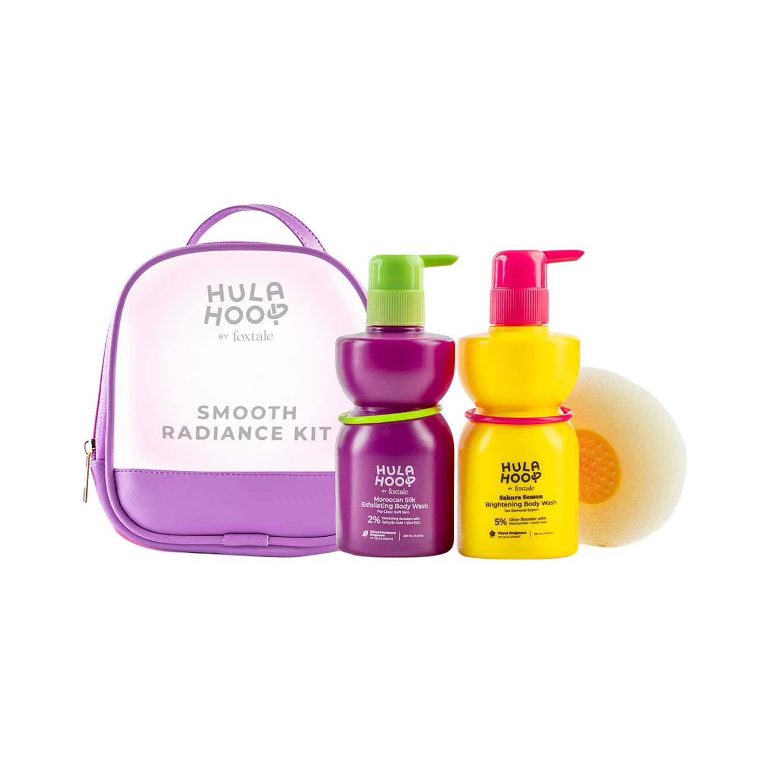 Foxtale | Foxtale Hula Hoop Smooth Radiance Kit Exfoliating Body Wash + Brightening Body Wash (4 pcs)