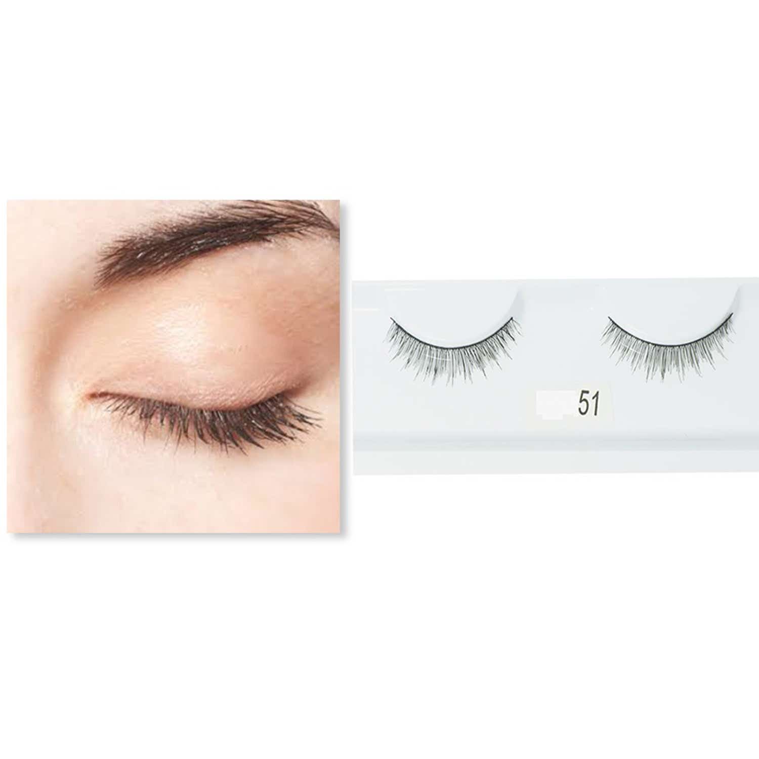 Beautiliss Professional | Beautiliss Professional False Eyelashes With Holder - 51 Black