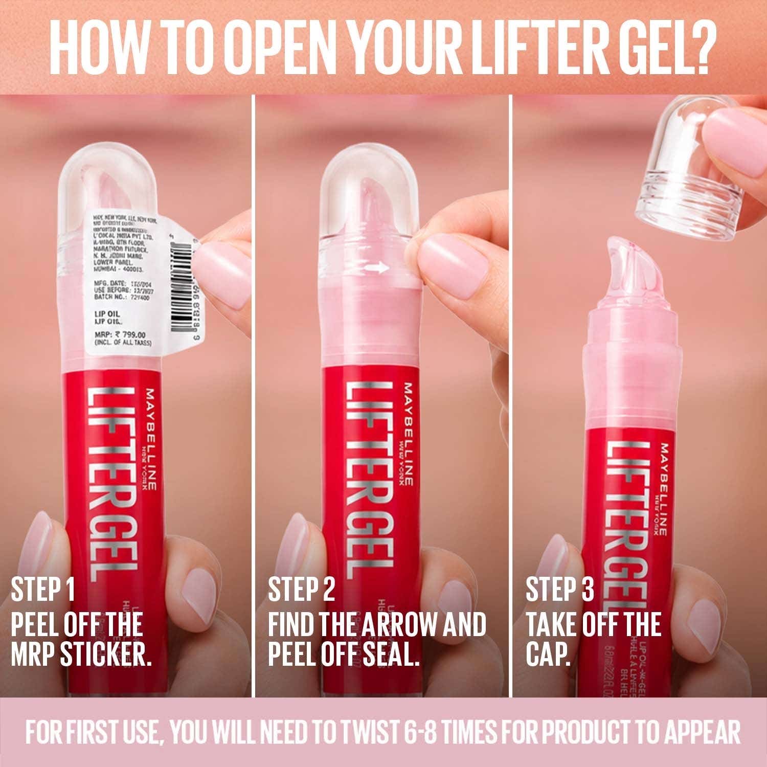 Maybelline New York Lifter Oil In Gel Lip Gloss - Berry Twist - 6.6 ml - Image 9