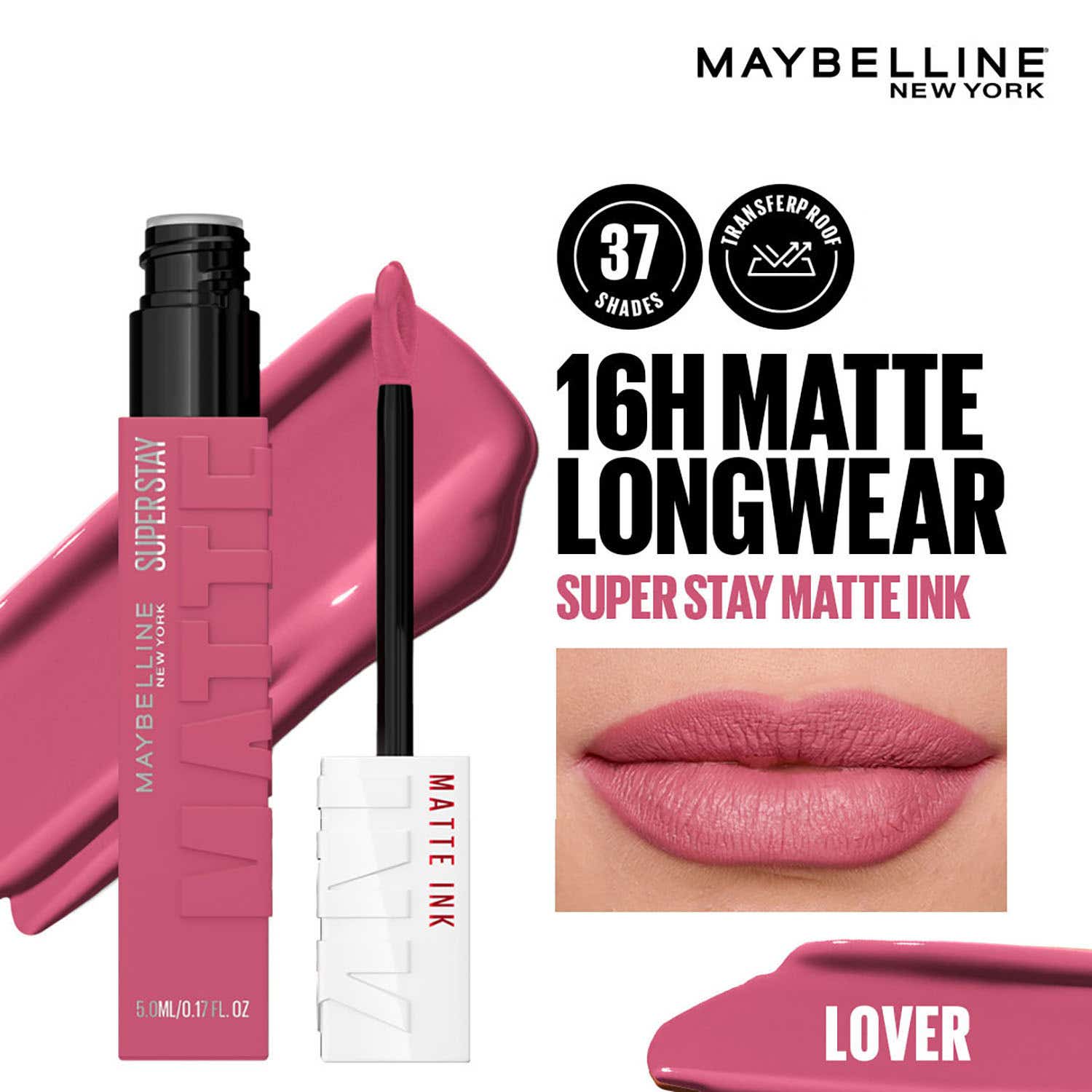 Maybelline New York | Maybelline New York Super Stay Matte Ink Liquid Lipstick - 15 Lover (5 ml)