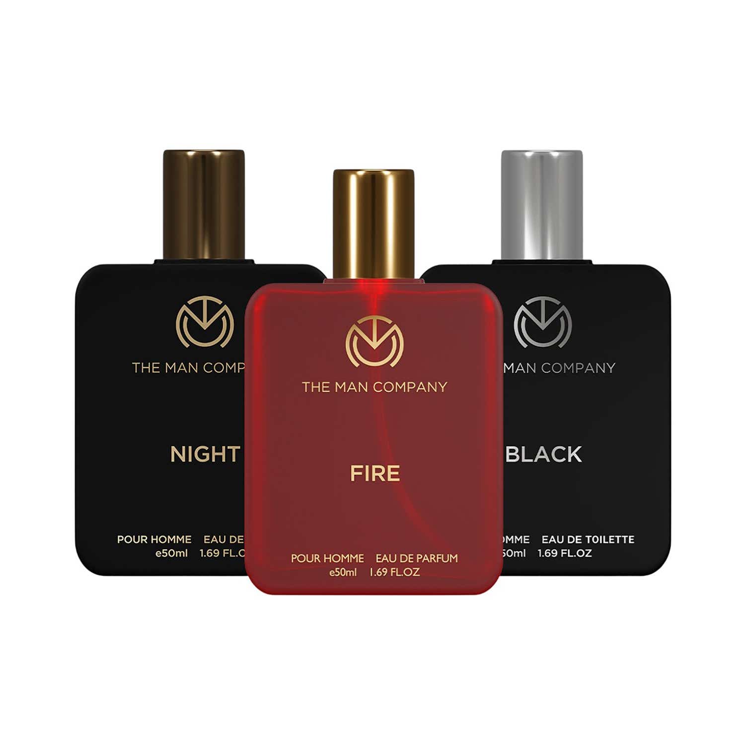 The Man Company | The Man Company Night, Fire and Black Perfume for Men (3 pcs)