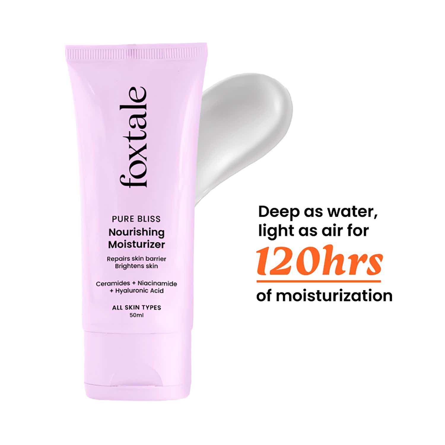Foxtale | Foxtale Nourishing Ceramide Moisturiser Repairs Skin Barrier Brightens Skin (50 ml)
