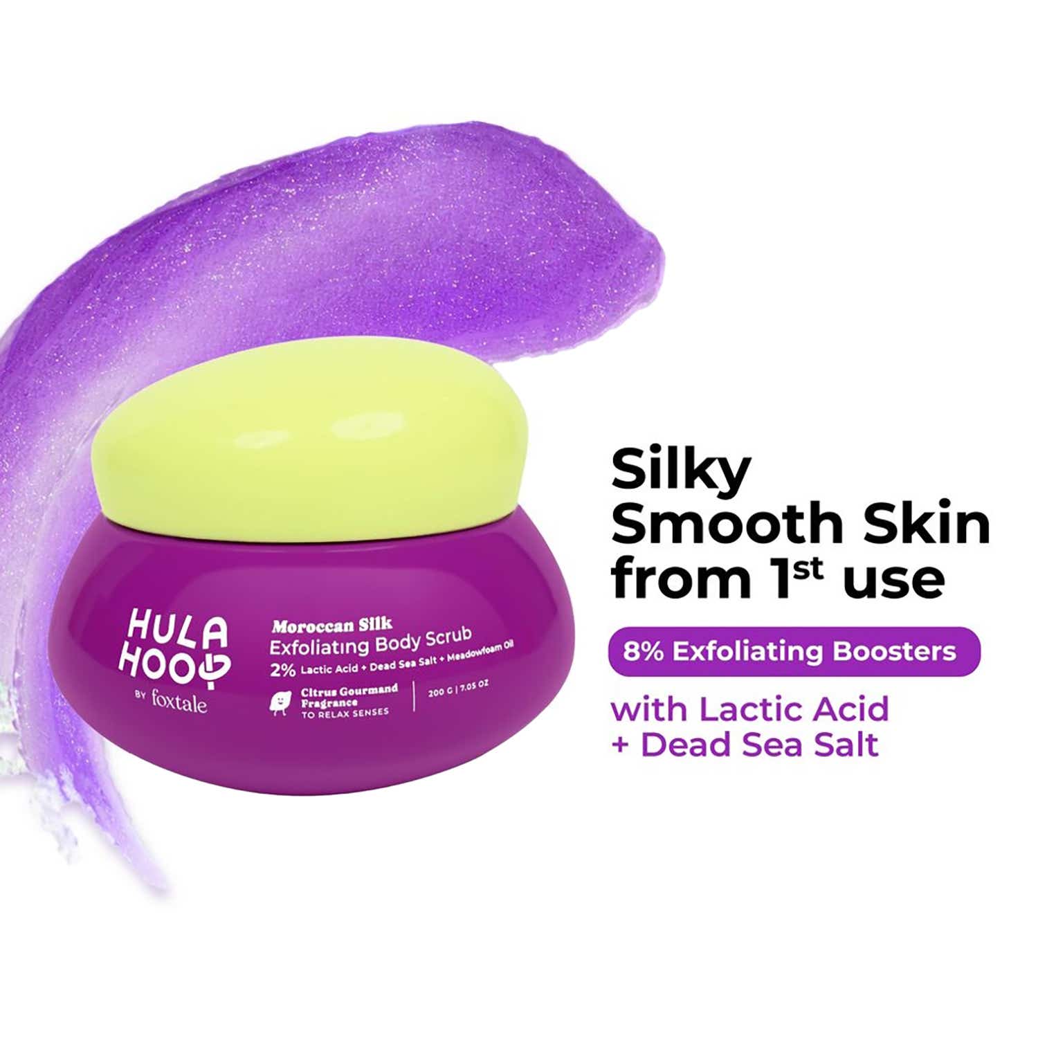 Hula Hoop By Foxtale Moroccan Silk Exfoliating Body Scrub (200 g)