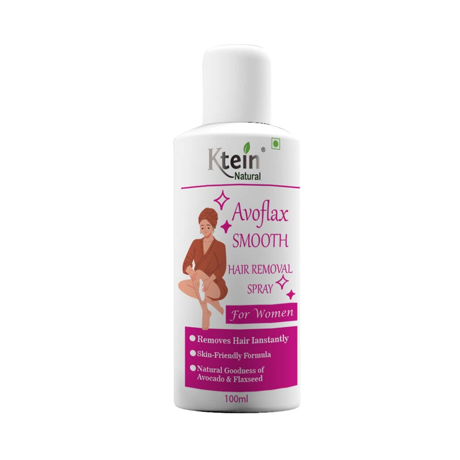 Ktein | Ktein Avocado and Flaxseed Hair Removal Spray for Women (100 ml)