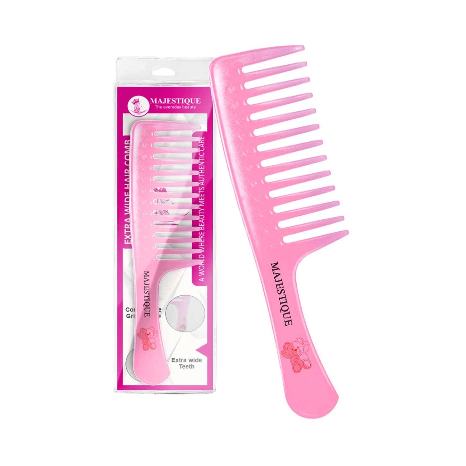 Majestique | Majestique Wide Tooth Comb for Curly Hair - Pink