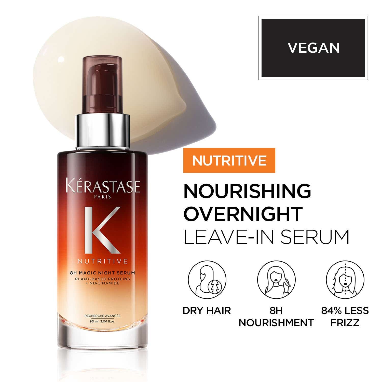 KERASTASE Nutritive 8H Magic Night Hair Serum (90 ml) - Tira