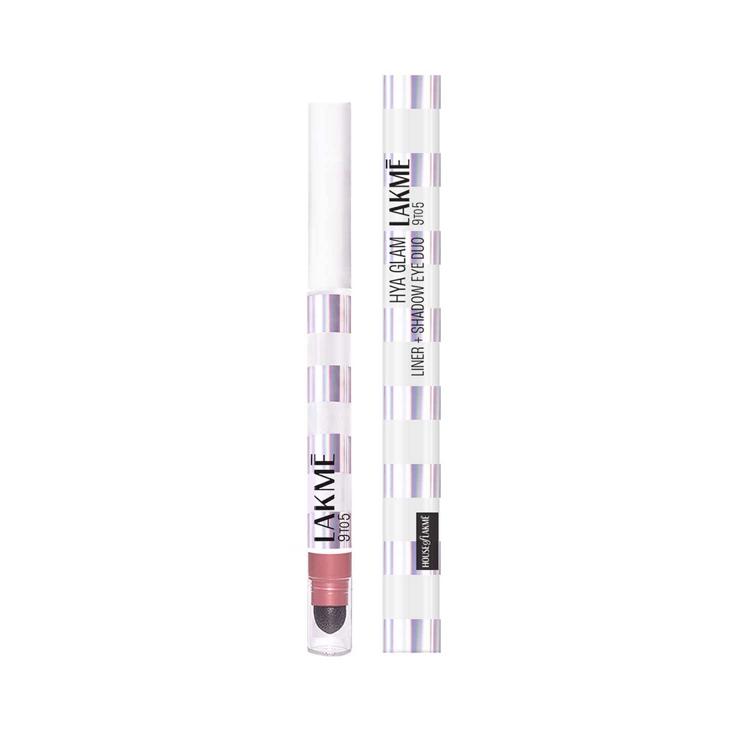 Lakme | Lakme 9To5 Hya Glam Liner + Shadow Eye Duo With Hyaluronic Acid & Vitamin E - Soft Flame (1.8 g)
