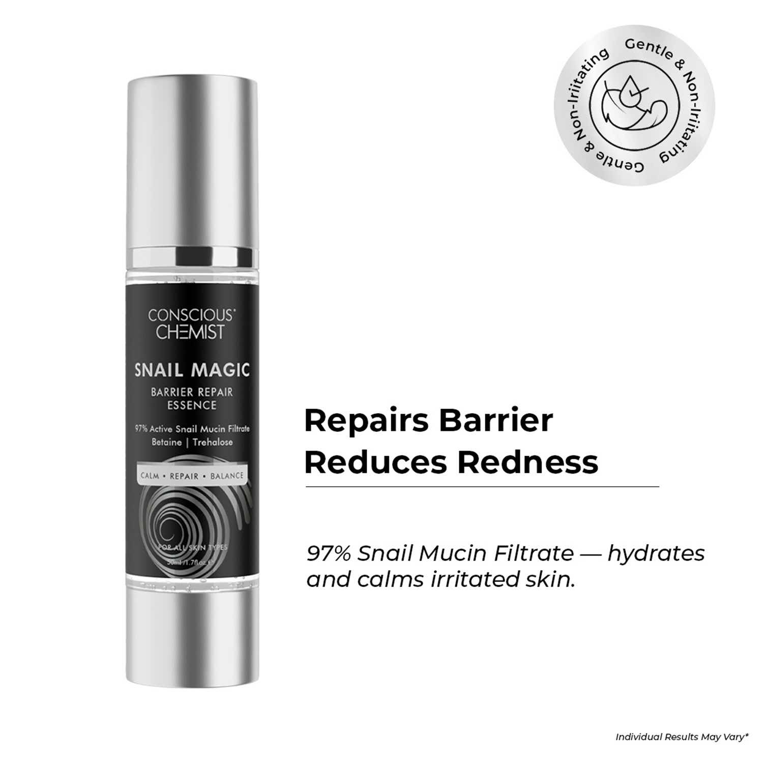 Conscious Chemist | Conscious Chemist 97 % Active Snail Mucin Face Serum For Barrier Repair & Anti Ageing (50ml)