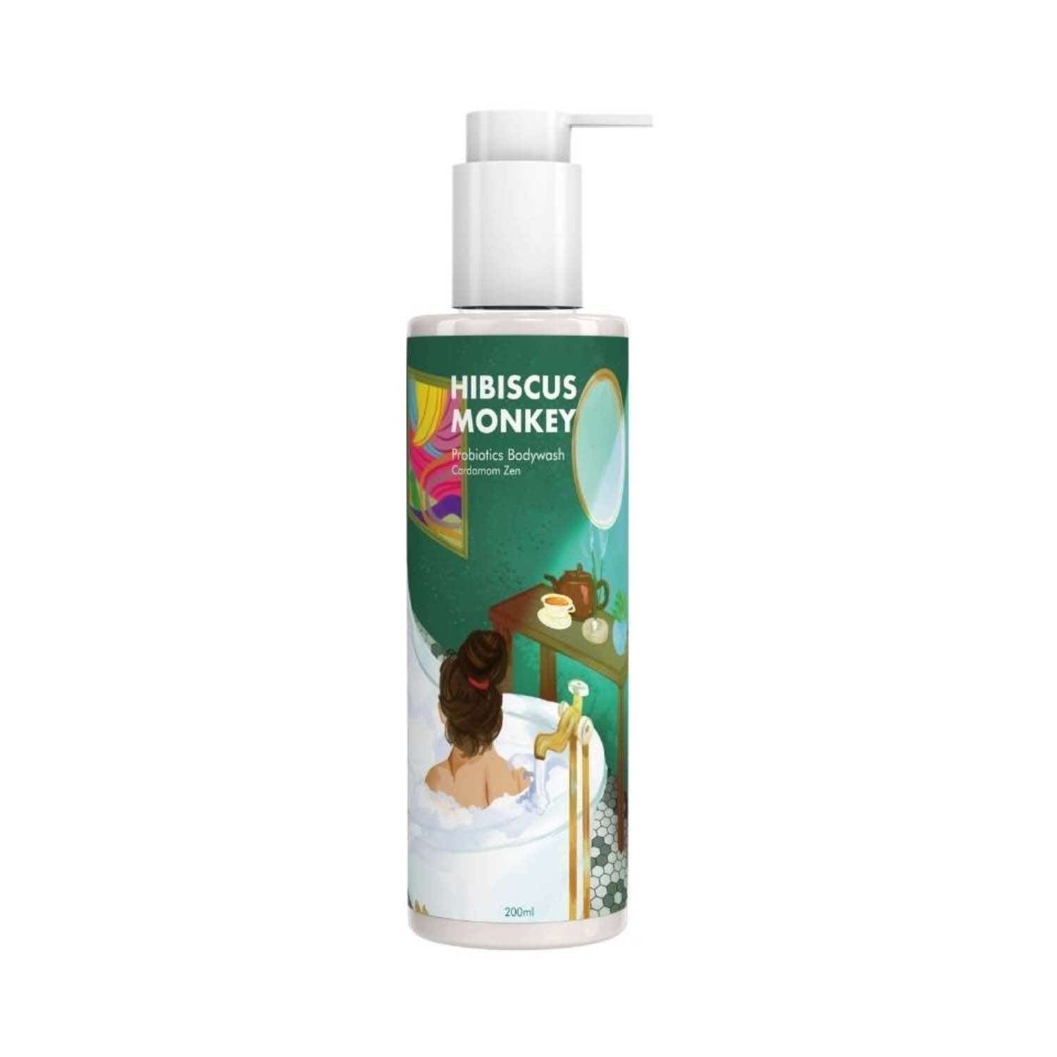 Hibiscus Monkey | Hibiscus Monkey Probiotic Body Wash for the Microbiome, pH-Balanced,Sensitive Skin Friendly (200 ml)
