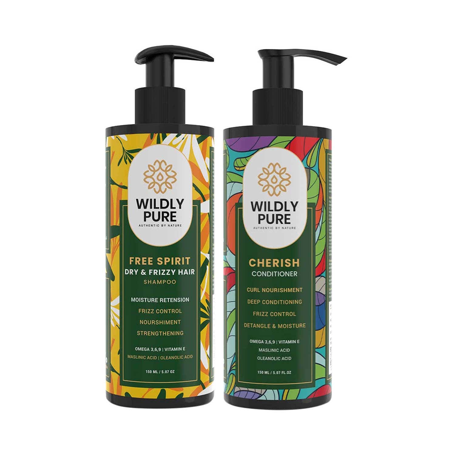 Wildly Pure | Wildly Pure Curly Free Spirit Shampoo and Cherish Conditioner Combo (2 pcs)