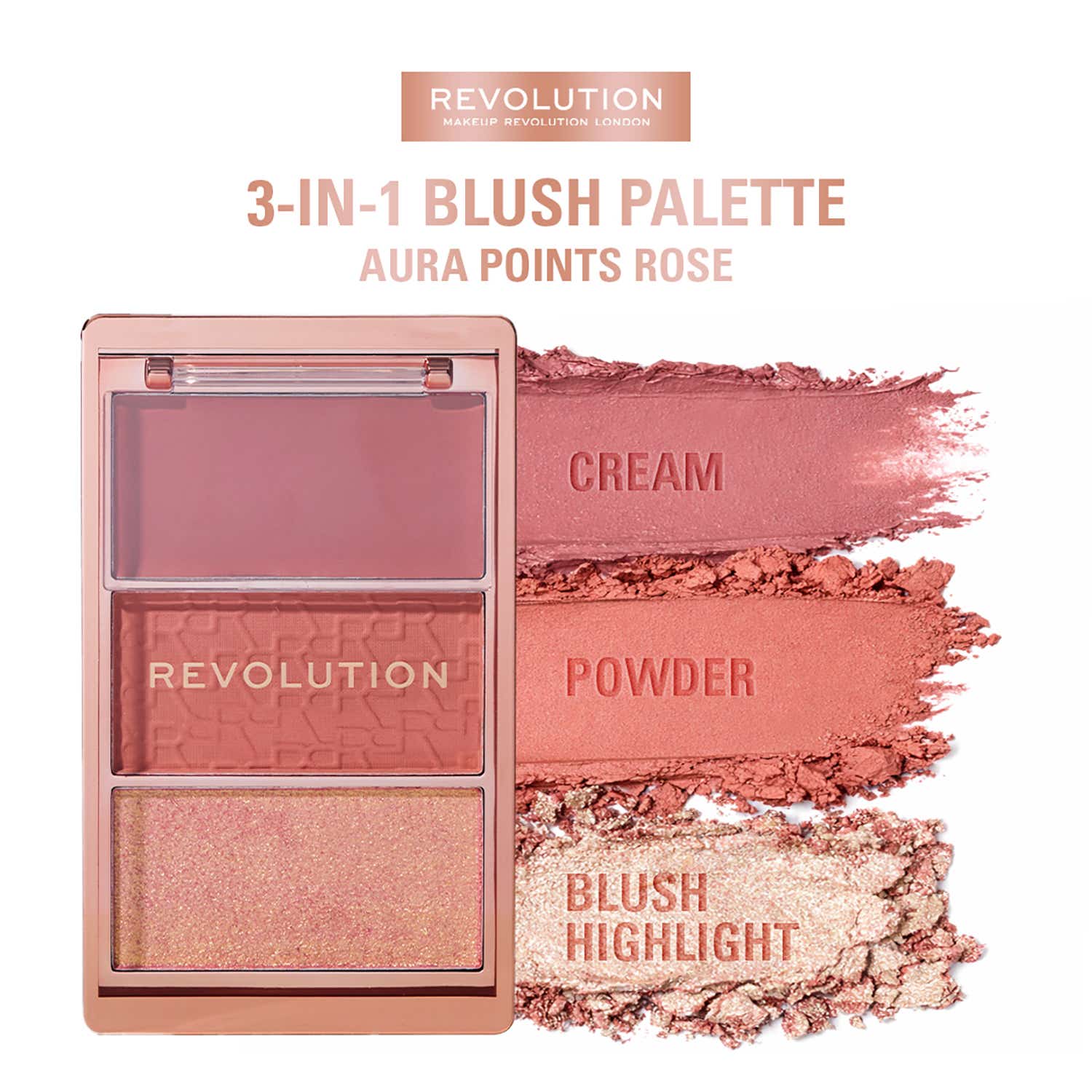 Makeup Revolution | Makeup Revolution Blush Icon Palette - Aura Points Rose (9.8 g)