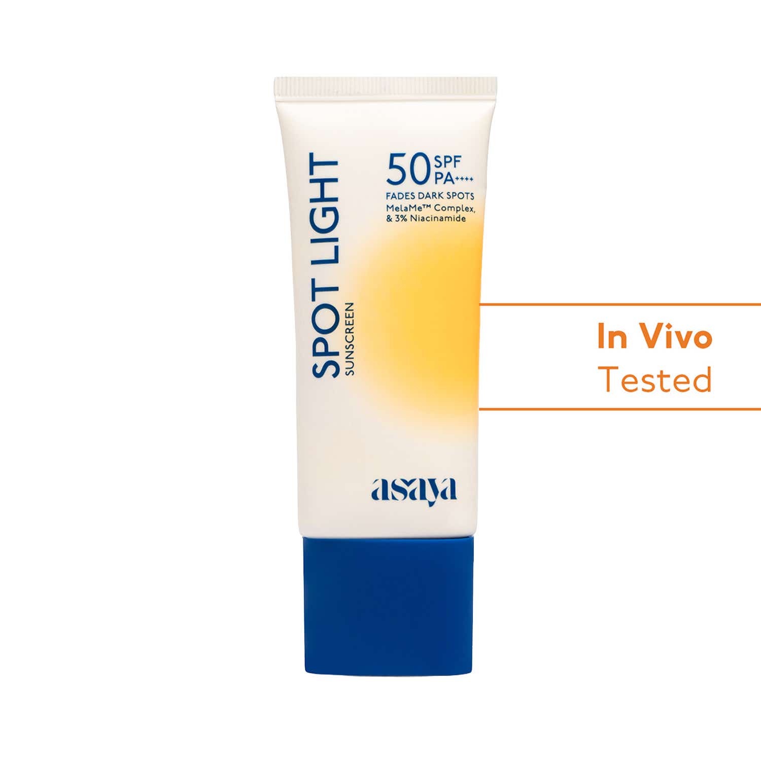 Asaya | Asaya Spot Light SPF 50 Sunscreen PA++++, In-VIVO Tested for Pigmentation Acne Marks (50 g)