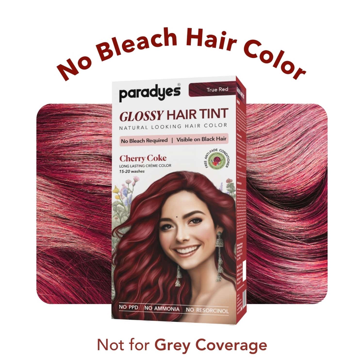 Paradyes | Paradyes Semi-Permanent Cherry Coke Glossy Hair Tint Set - (6 Pcs)